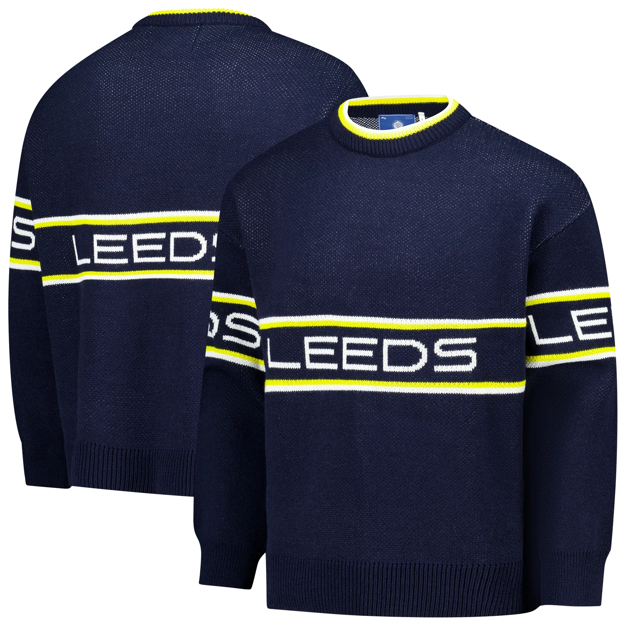 Leeds United x Art of Football Knitted Jumper - Navy - Unisex
