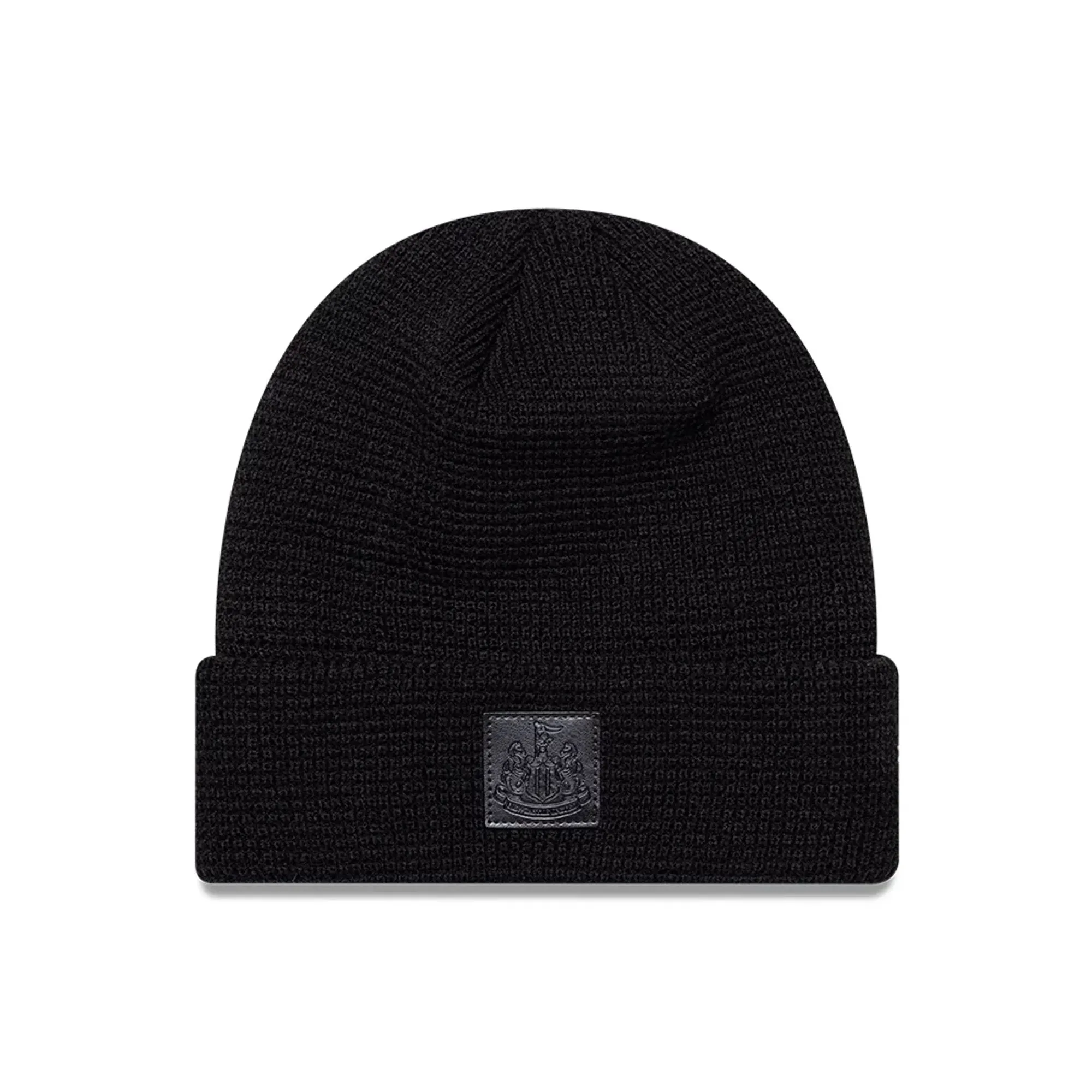 Newcastle United FC Waffle Black Cuff knit Beanie Hat New Era Cap adult unisex