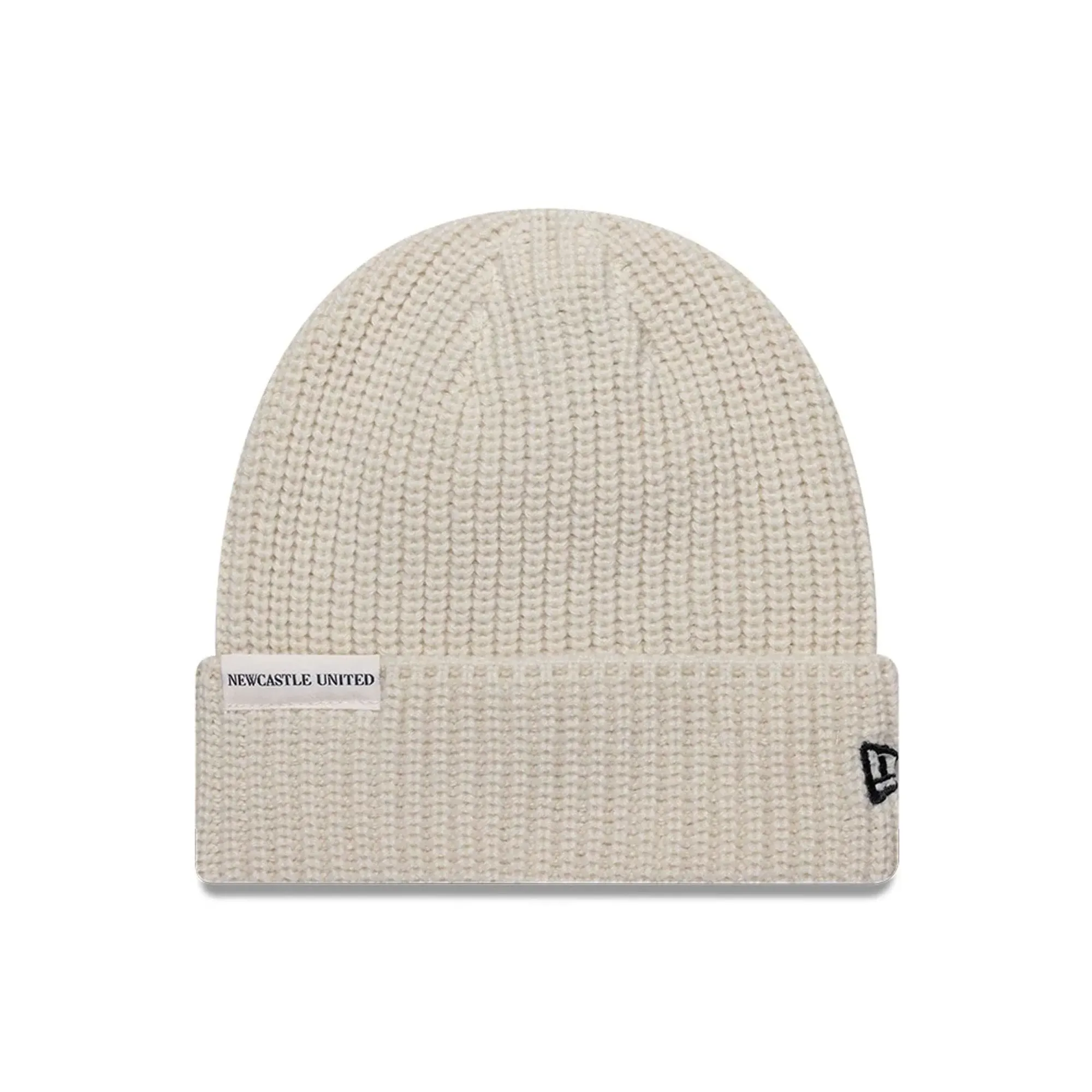 Newcastle United FC Ribbed Light Beige Cuff knit Beanie Hat New Era Cap adult unisex