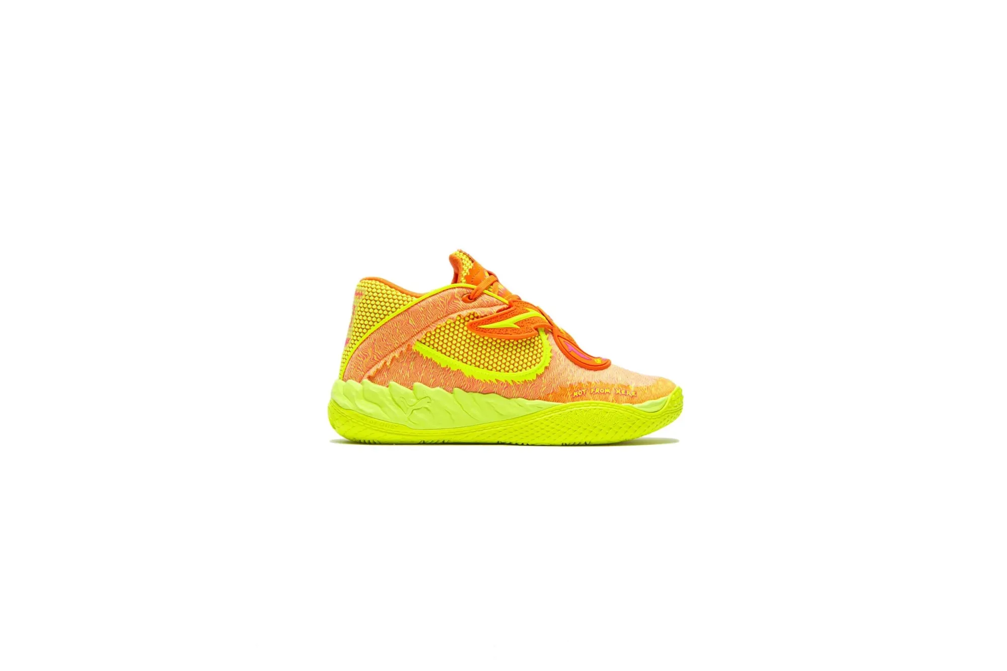 PUMA x Rick And Morty MB.05 Basketball Shoes Unisex, Rickie Orange/Electric Peppermint, size 10