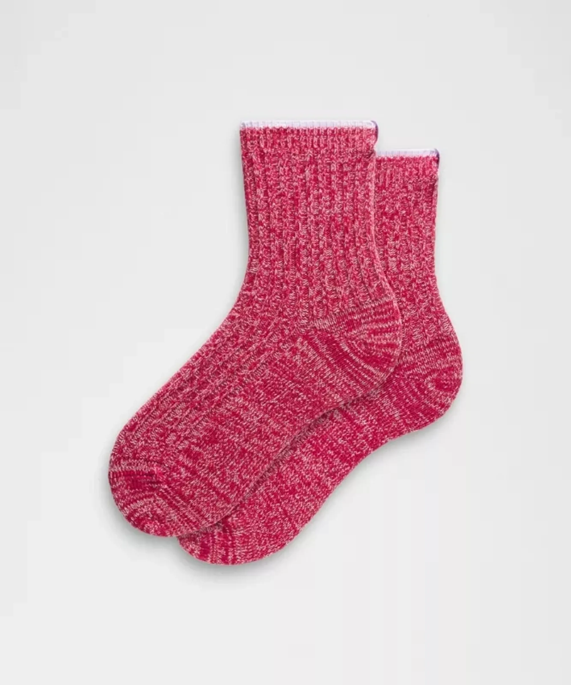 lululemon – Quarter-Length Ragg Socks – Color Violet/Pink – Size Large
