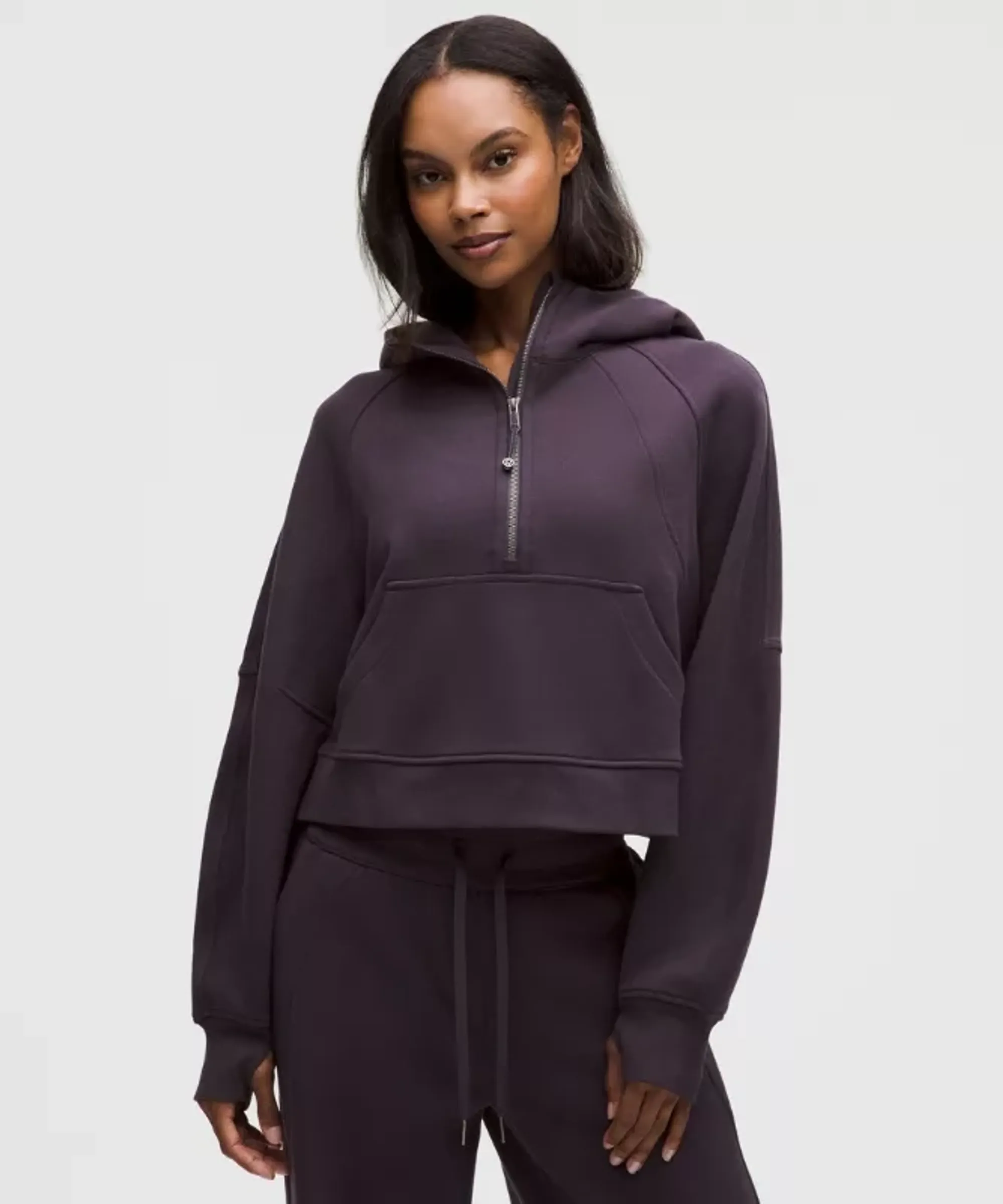 lululemon – Women's Scuba Oversized Half-Zip Hoodie – Color Purple – Size Medium/Large
