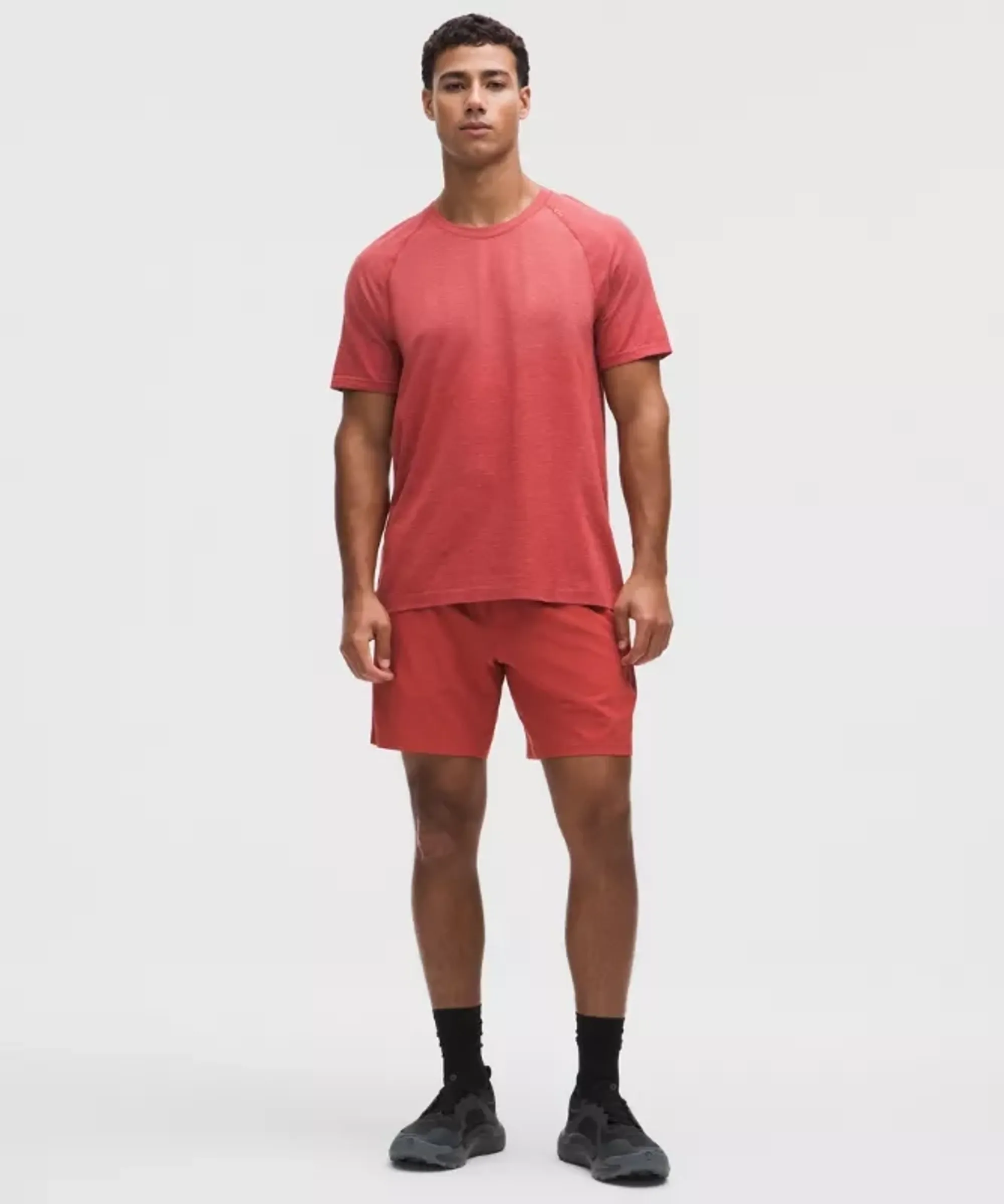 lululemon – Men's Pace Breaker Linerless Shorts – 7" – Color Red – Size Large