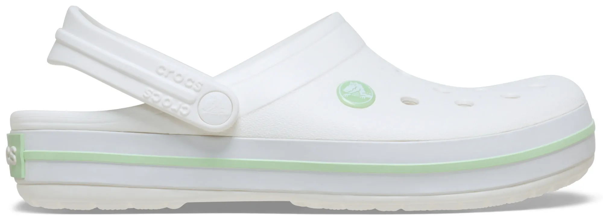 Crocs | Unisex | Crocband™ | Clogs | White/Serene Green | W4/M3