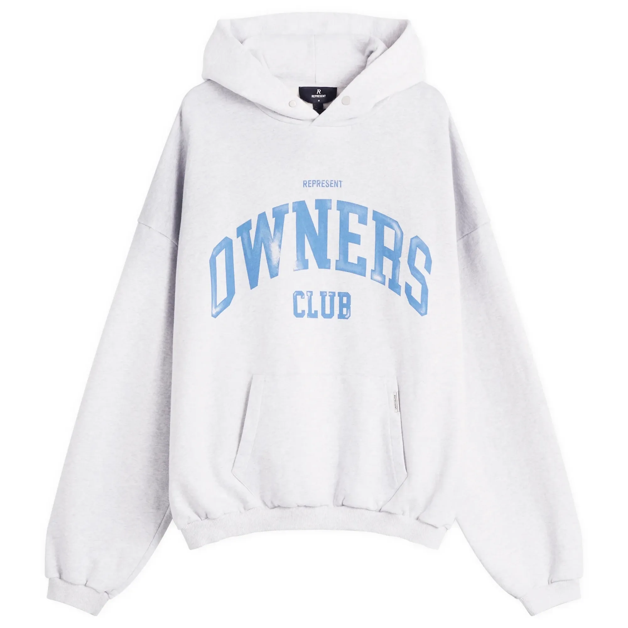 Represent Men's Owners Hoodie Sprayed Ice Grey Marl