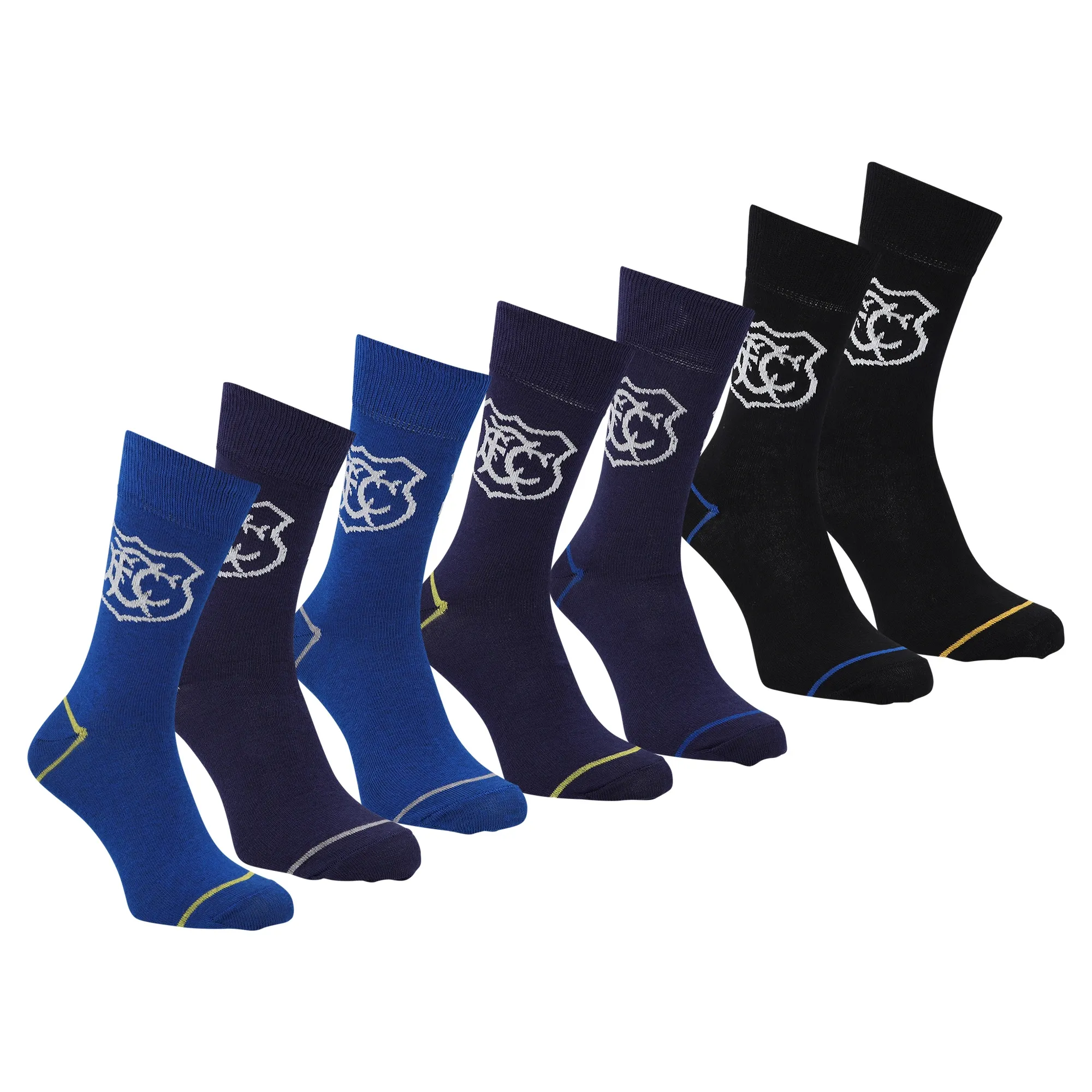 Everton 7 Pack Retro Socks - Unisex