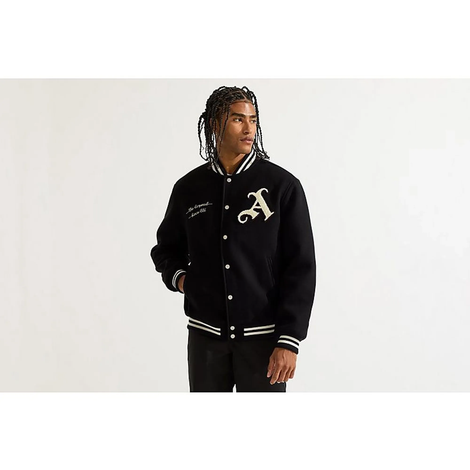 Arsenal Stadium Varsity Jacket, Black