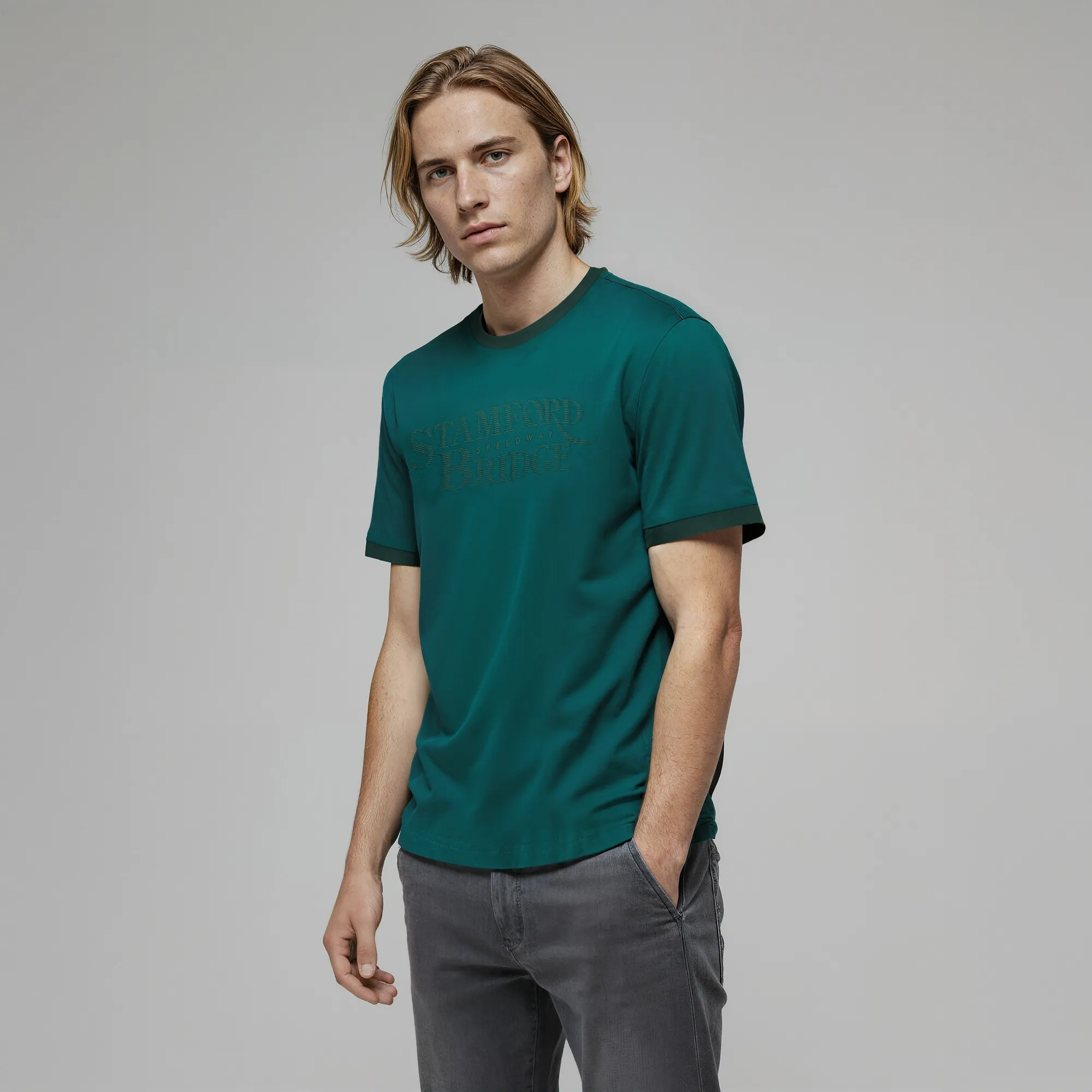 Chelsea Speedway Ringer T-Shirt - Dark Green