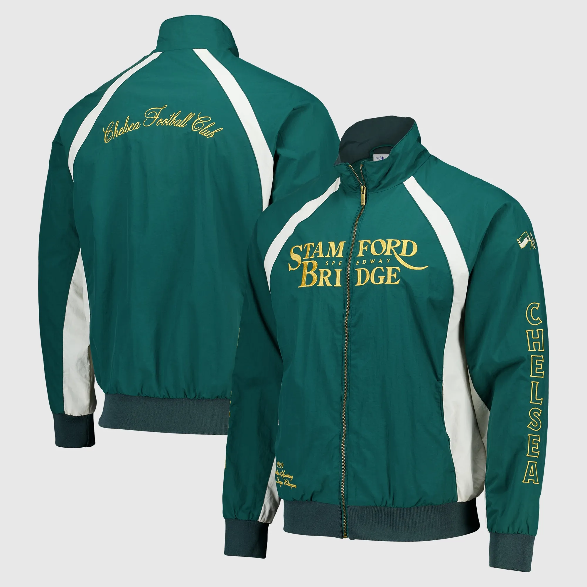 Chelsea Speedway Track Jacket - Dark Green