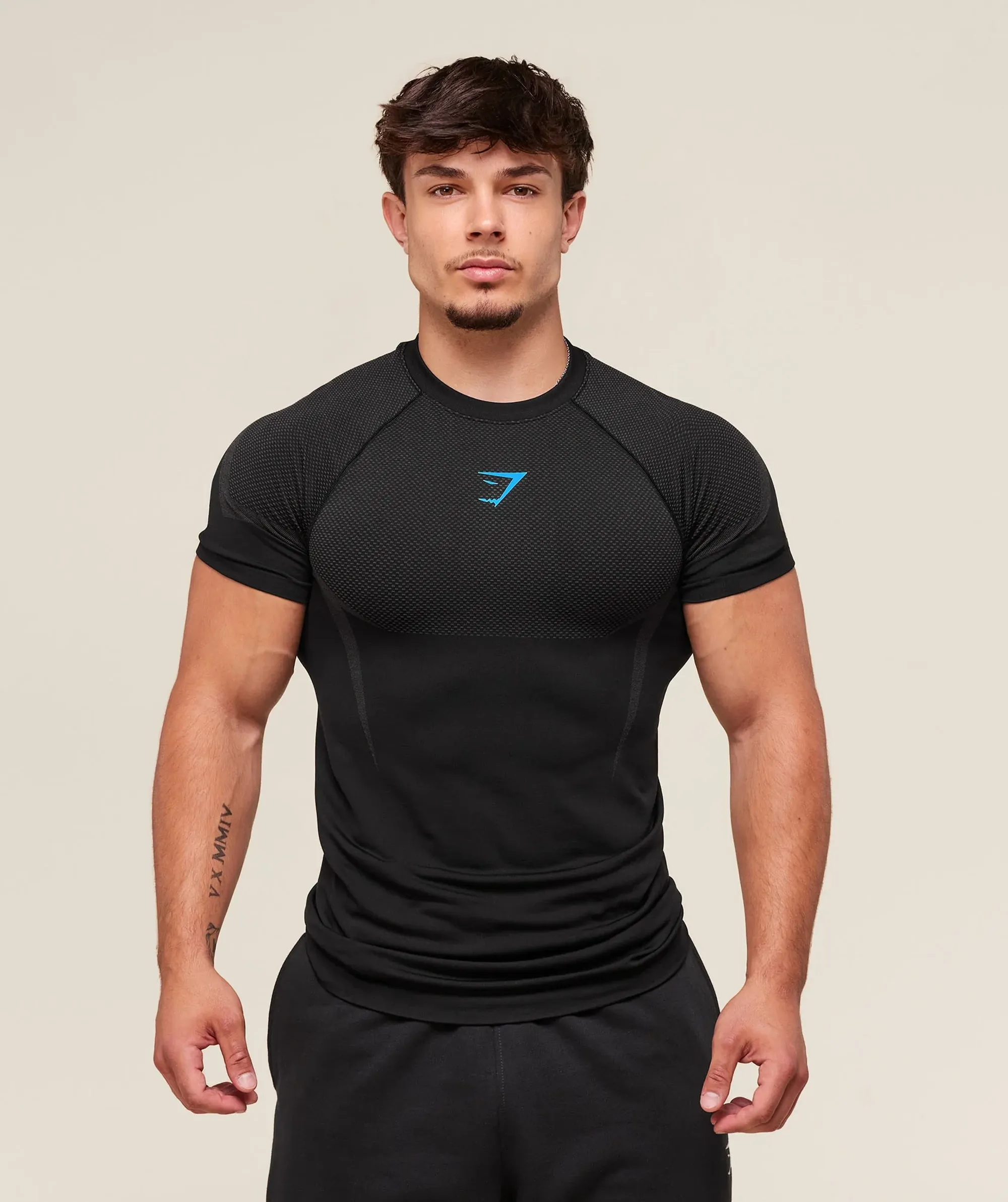 トップス  onyx 5.0 seamless t-shirt Onyx 5.0 Seamless T-Shirt - Black/Onyx Grey | 5063168580284