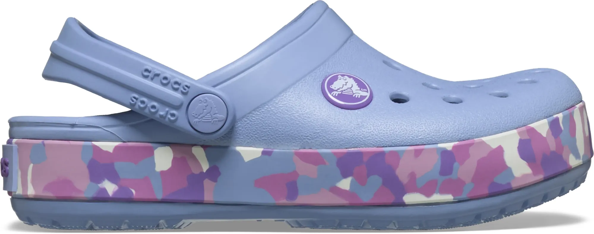 Crocs | Kids | Toddler Crocband Glow Confetti Band | Clogs | Blue Haze/Multi | C4