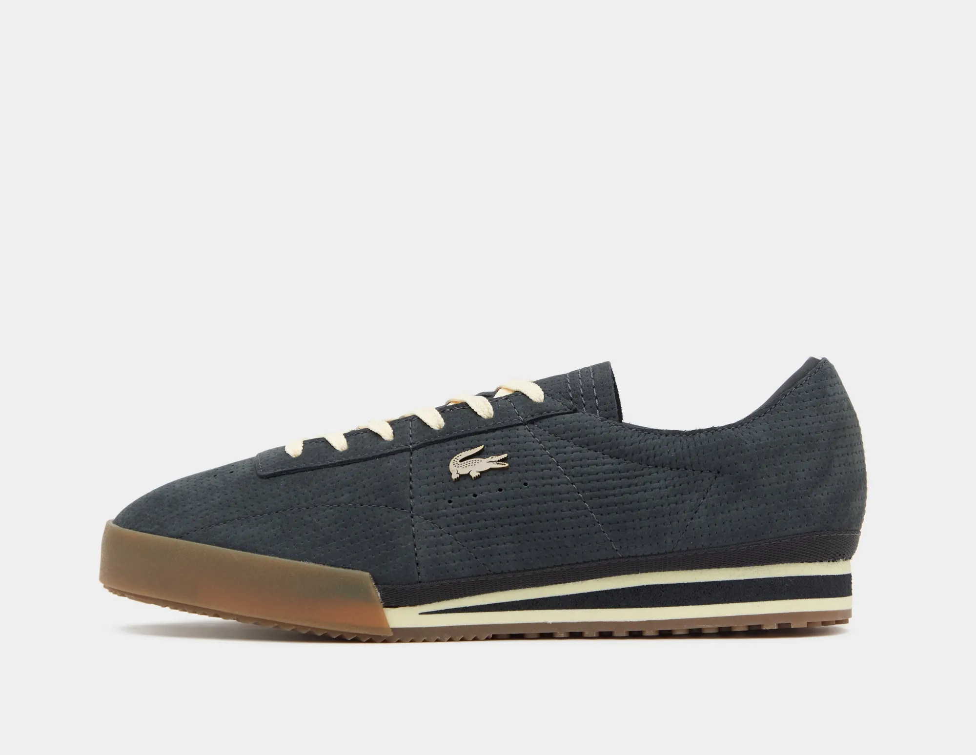 Lacoste Men’s Aura Leather Sneakers - Dark Grey / Gum