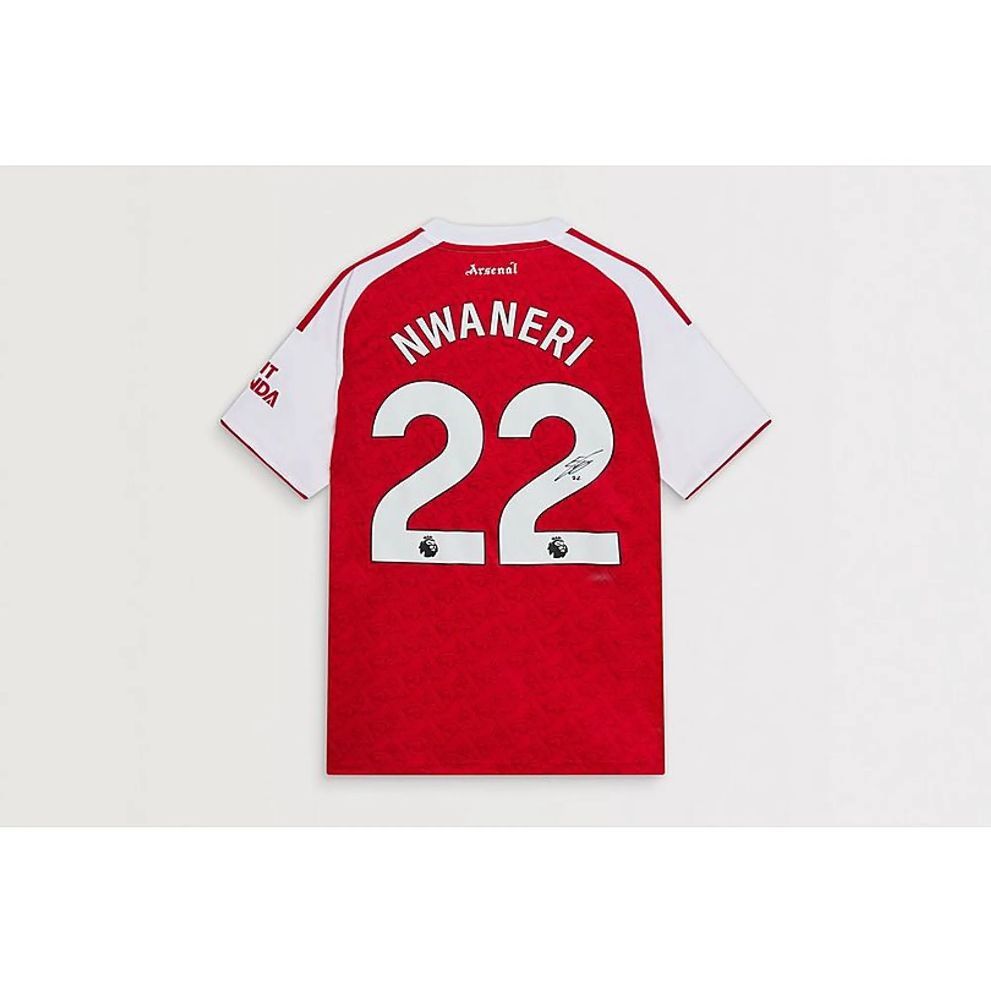 Arsenal 25/26 home boxed signed shirt ETHAN NWANERI, Multicolor