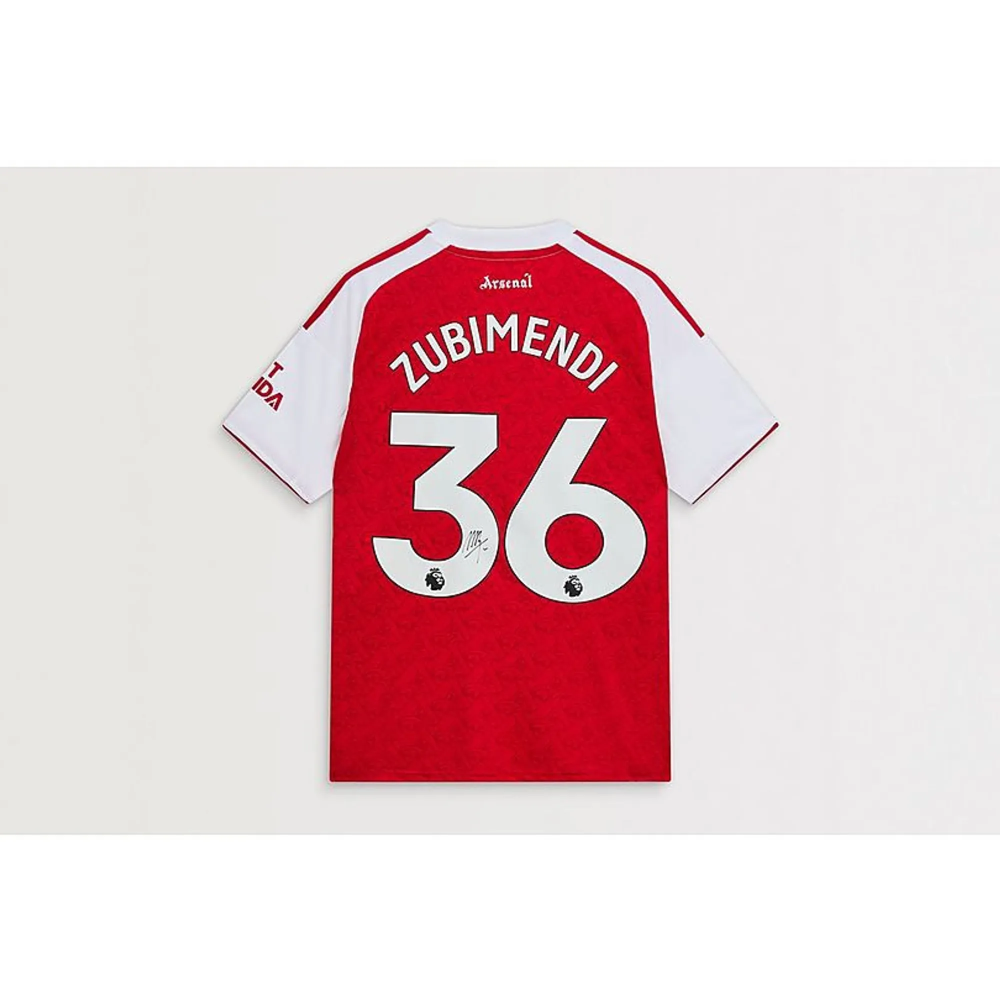 Arsenal 25/26 home boxed signed shirt ZUBIMENDI, Multicolor