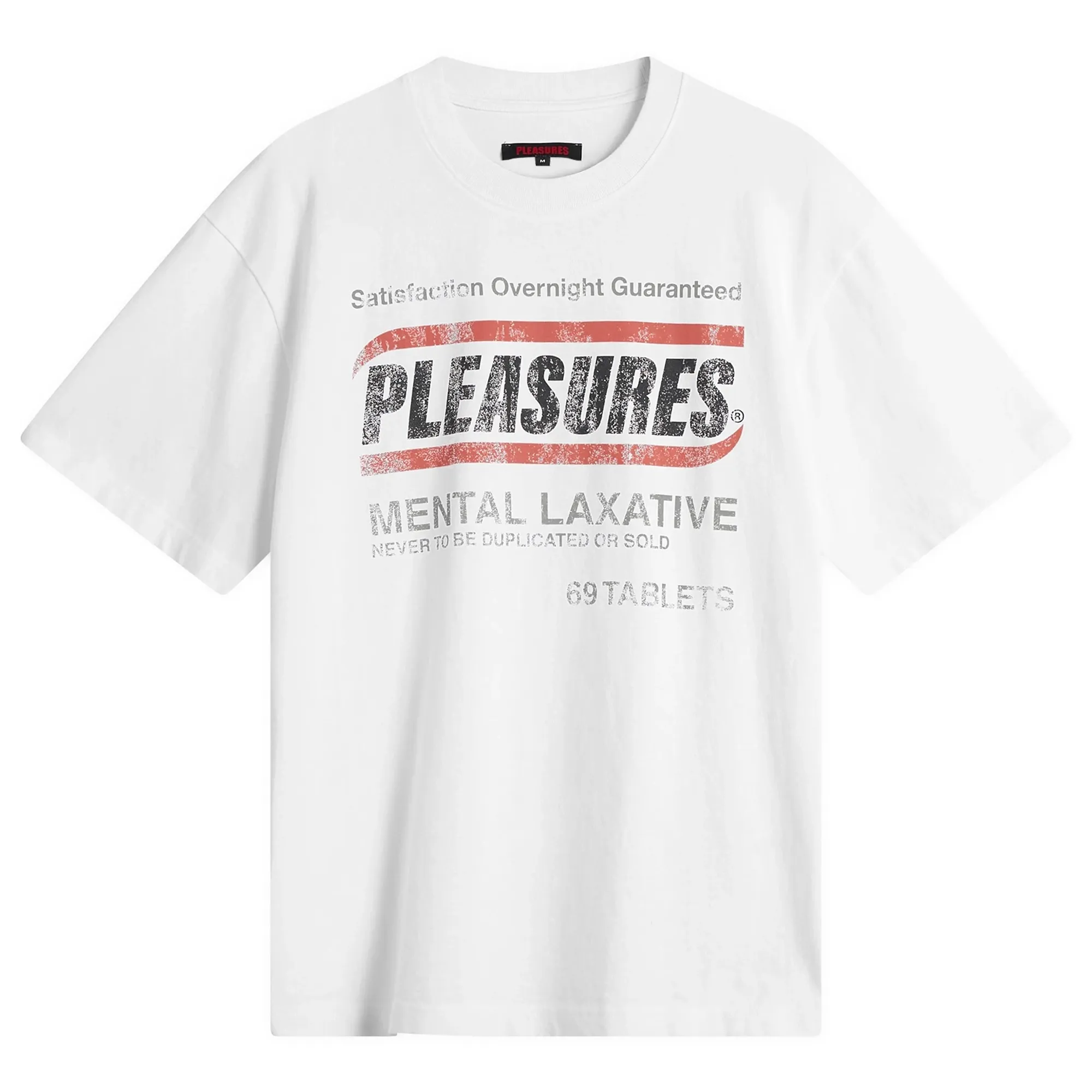 Pleasures Men's Relief Heavyweight T-Shirt Vtg White