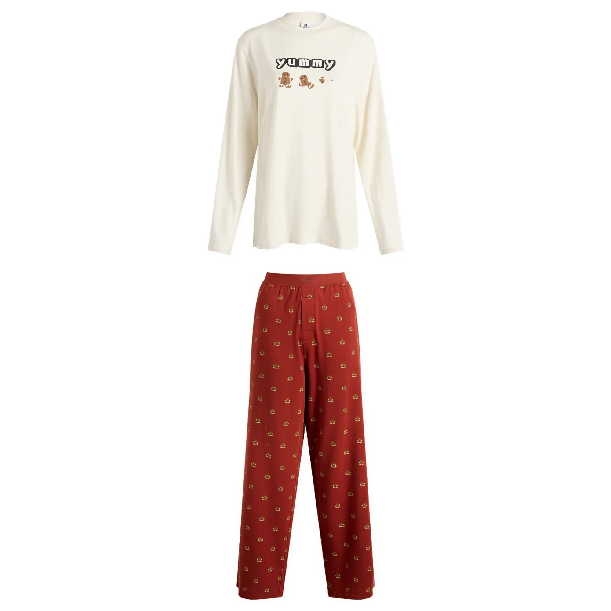 SKIMS Women's x CPFM Boyfriend Long Sleeve & Pant Set Marble Yummy Print