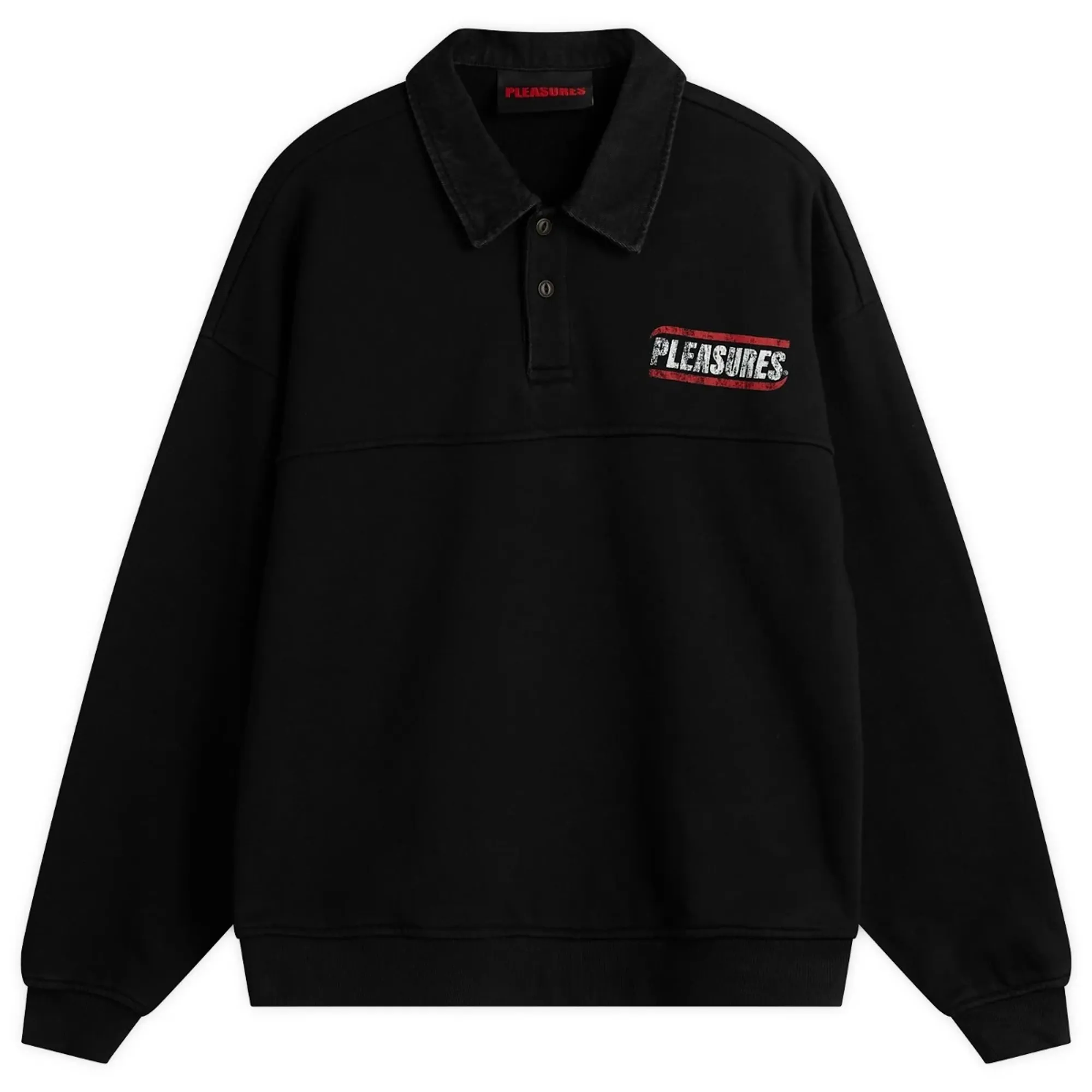 Pleasures Men's Gentle Polo Sweatshirt Black