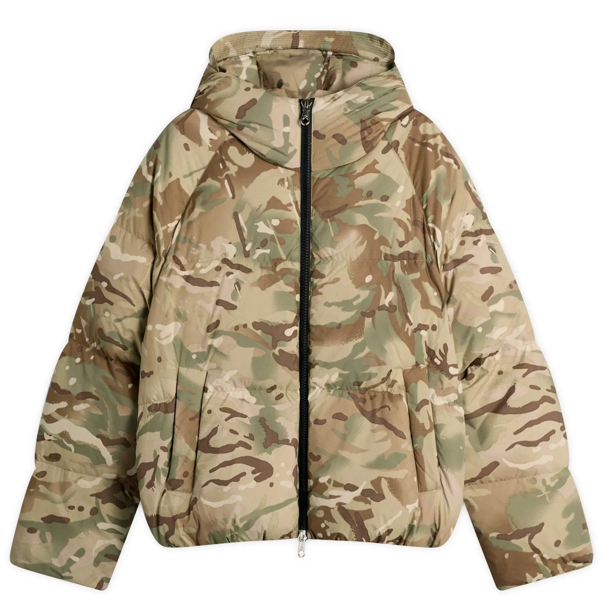 Cole Buxton Men's Camo Hooded Down Jacket Multicam