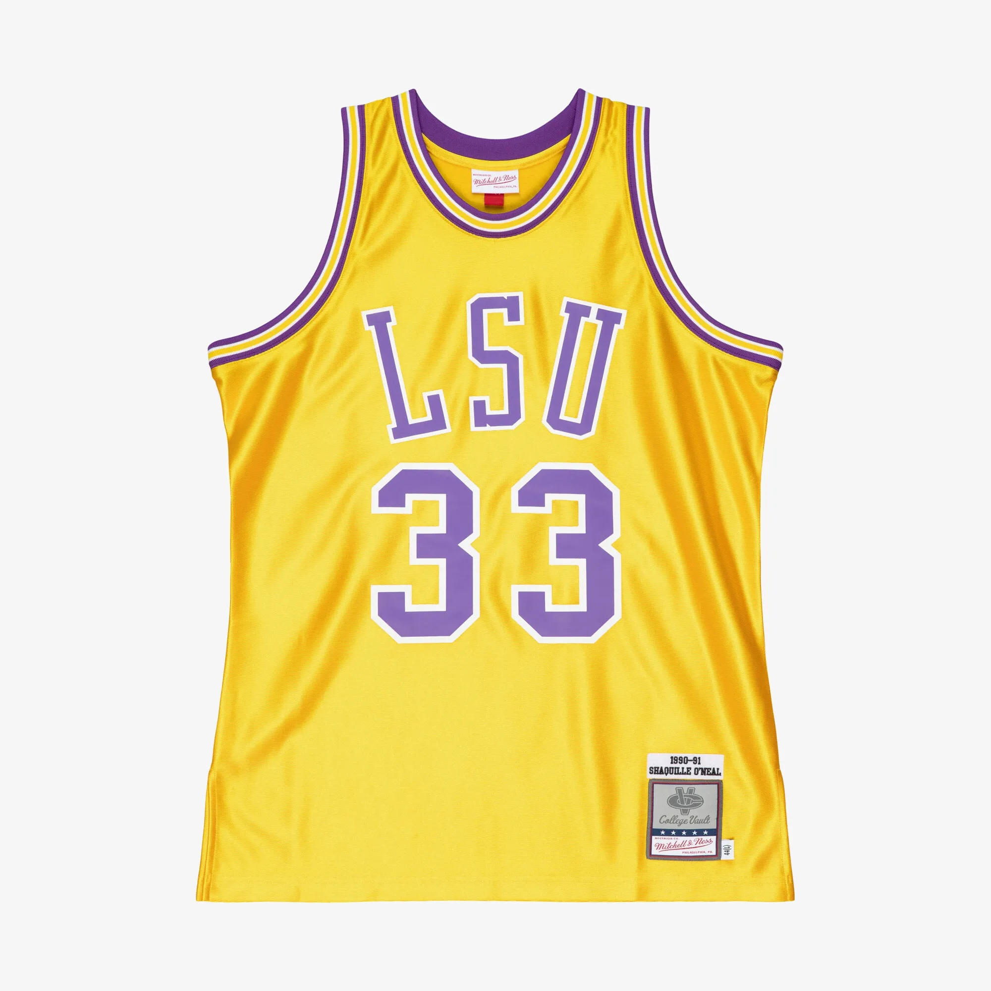 LSU Tigers Mitchell & Ness Authentic Jersey Home Shaquille O'Neal 1990