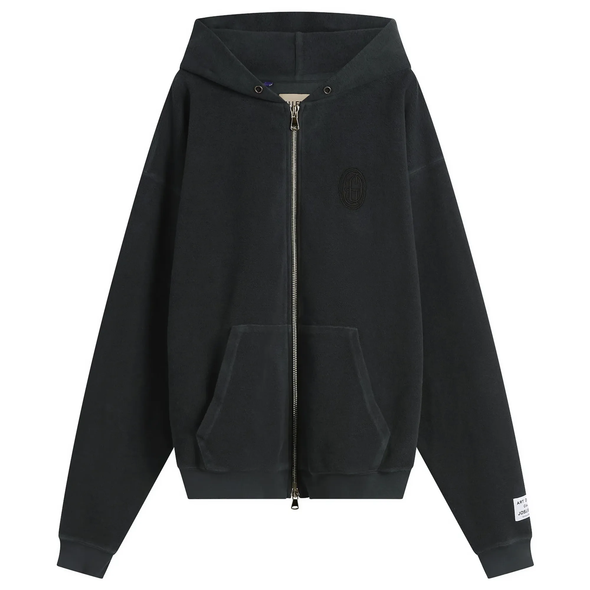 Gallery Dept Men's Deluxe Full Zip Hoodie Washed Black