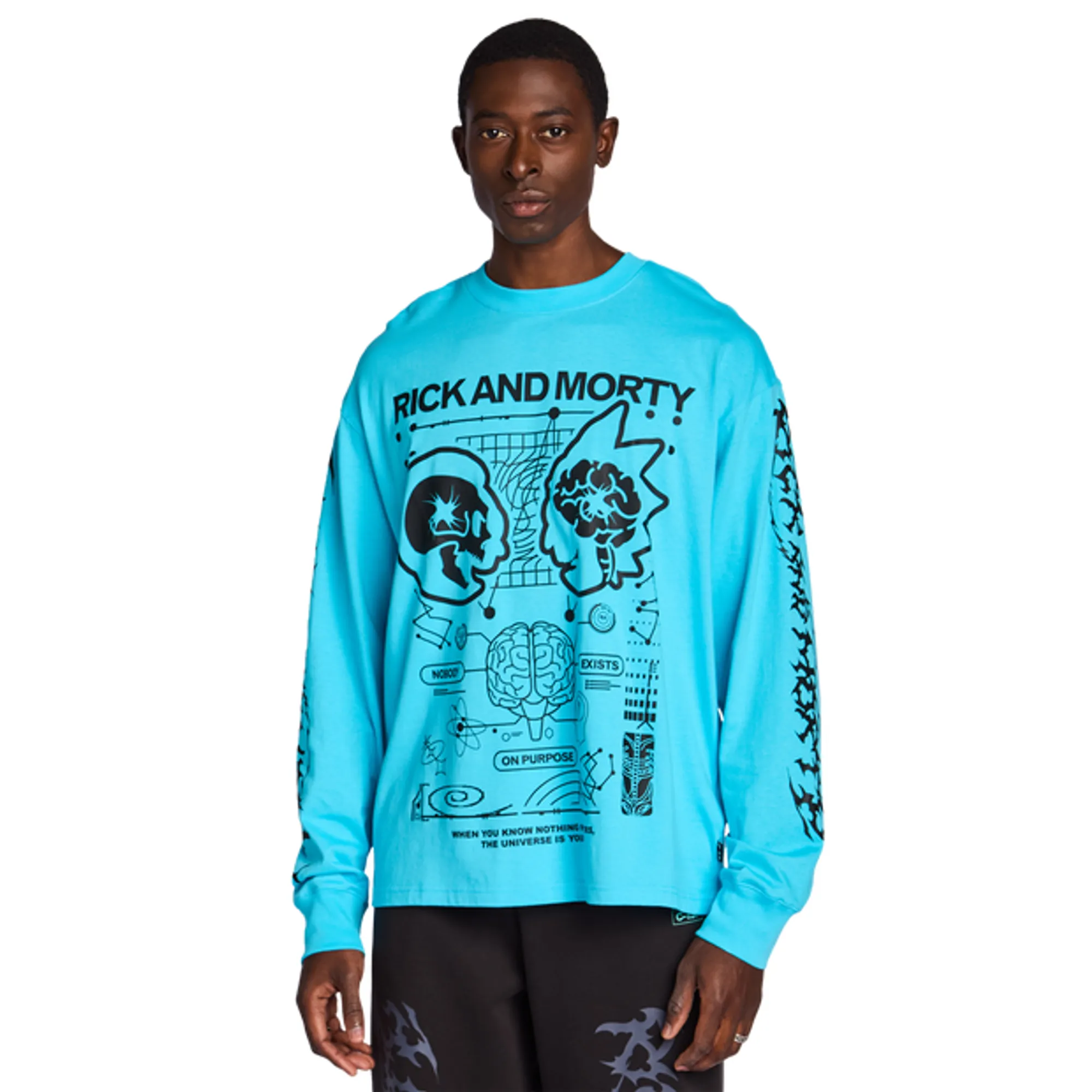 PUMA Hoops x Rick And Morty Long Sleeve Basketball T-Shirt Men, Bright Aqua