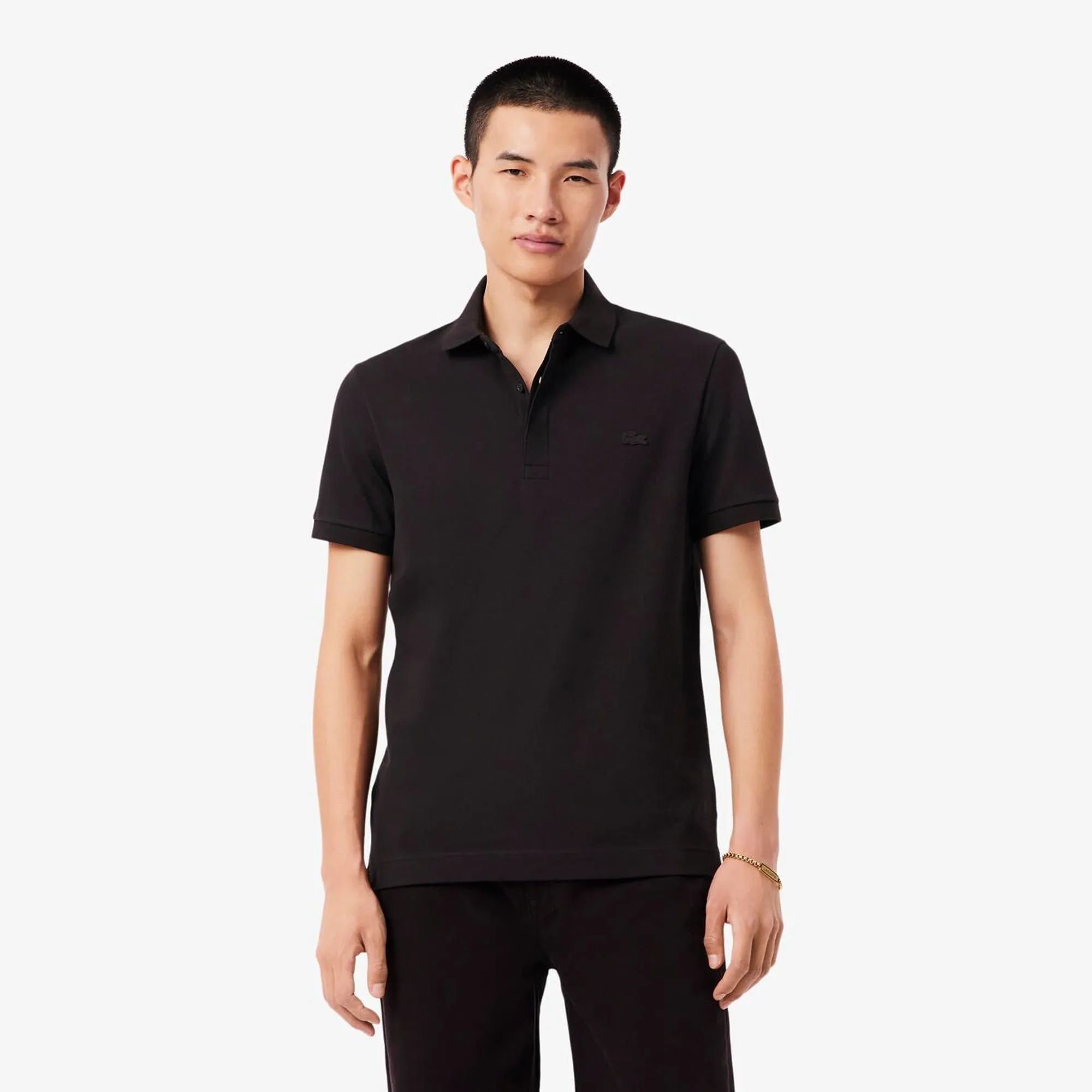 Lacoste Regular Fit Paris Stretch Piqué Polo Shirt - Brown
