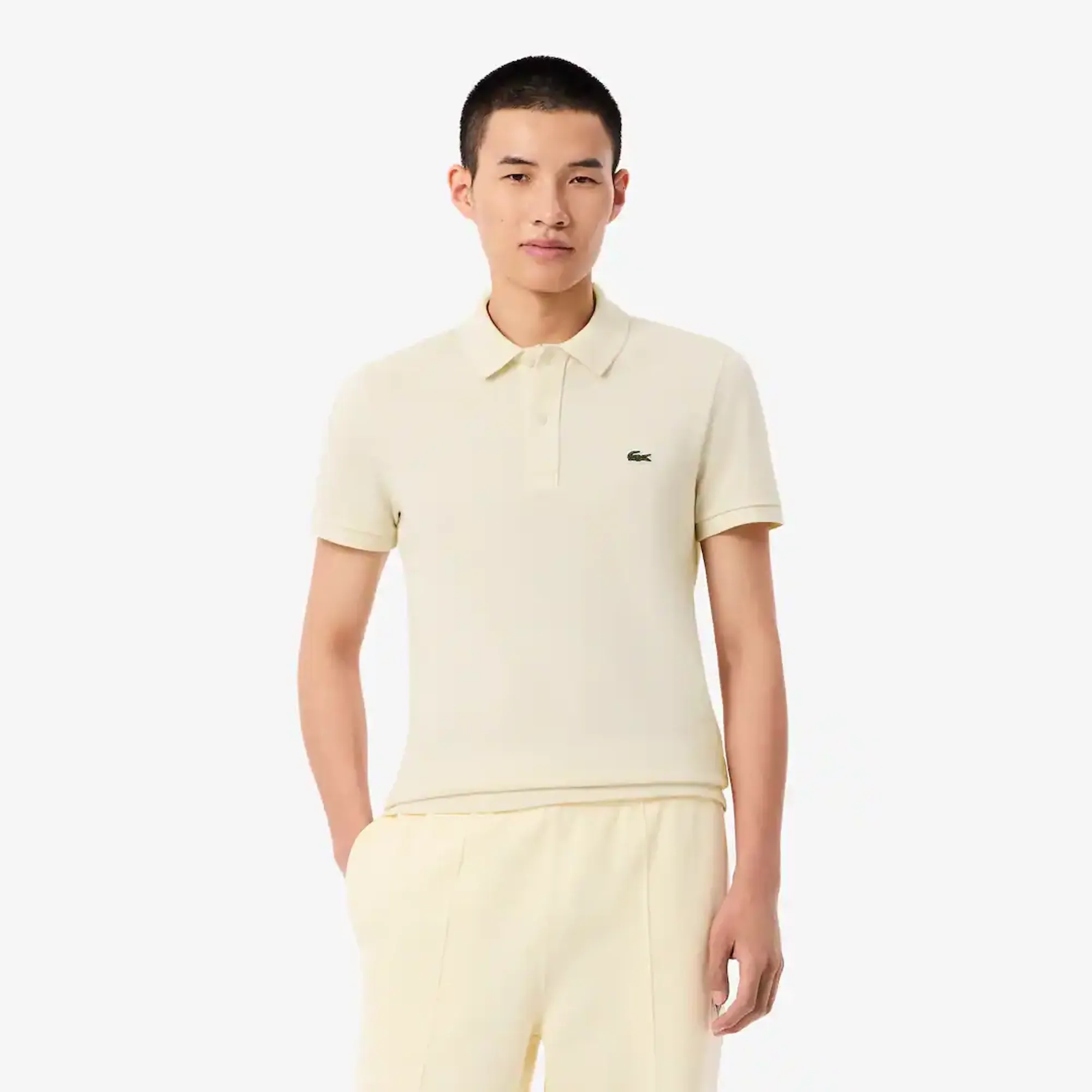 Lacoste Slim Fit L.12.12 Piqué Polo Shirt - Beige