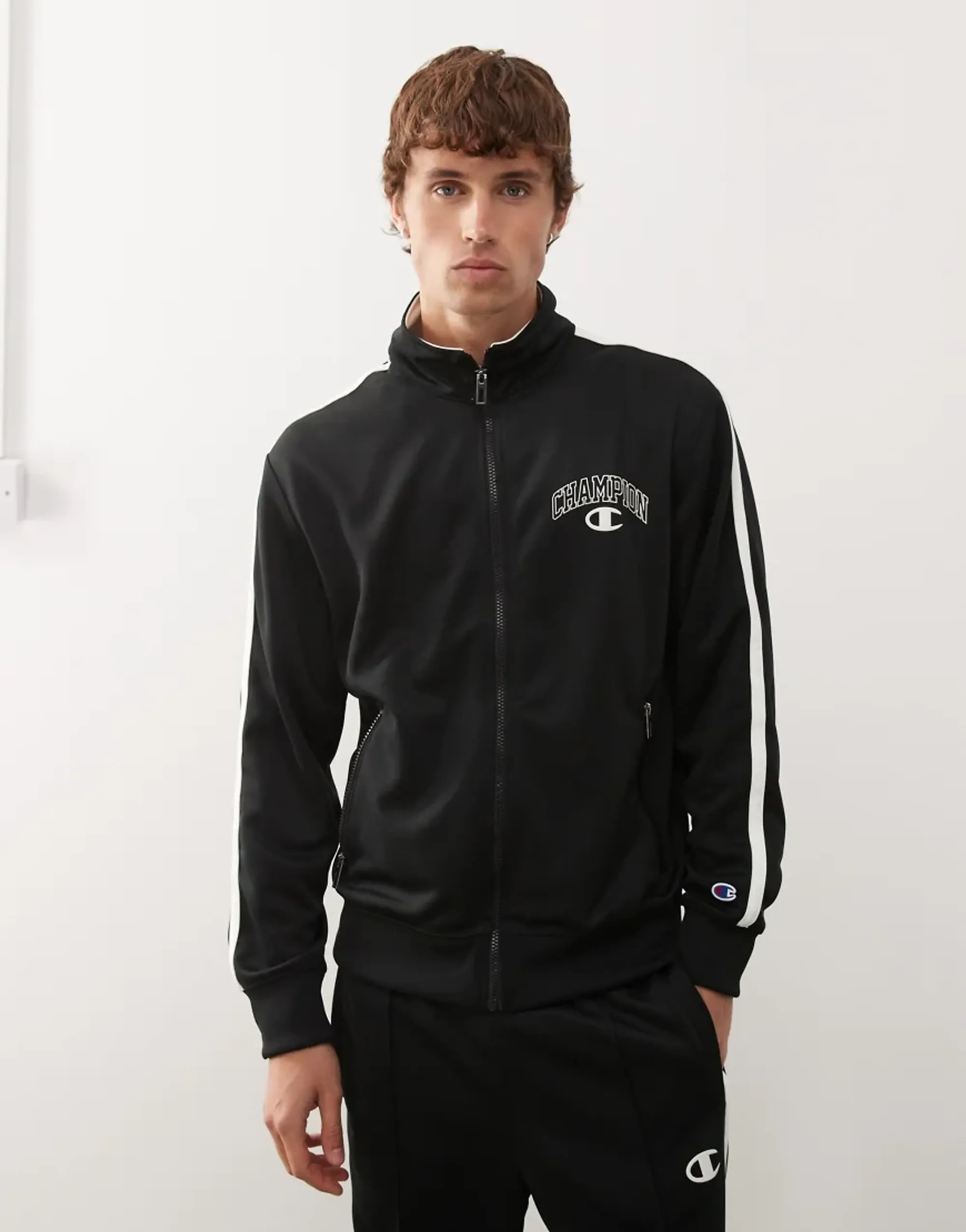 Champion Back Print Jacket In Black