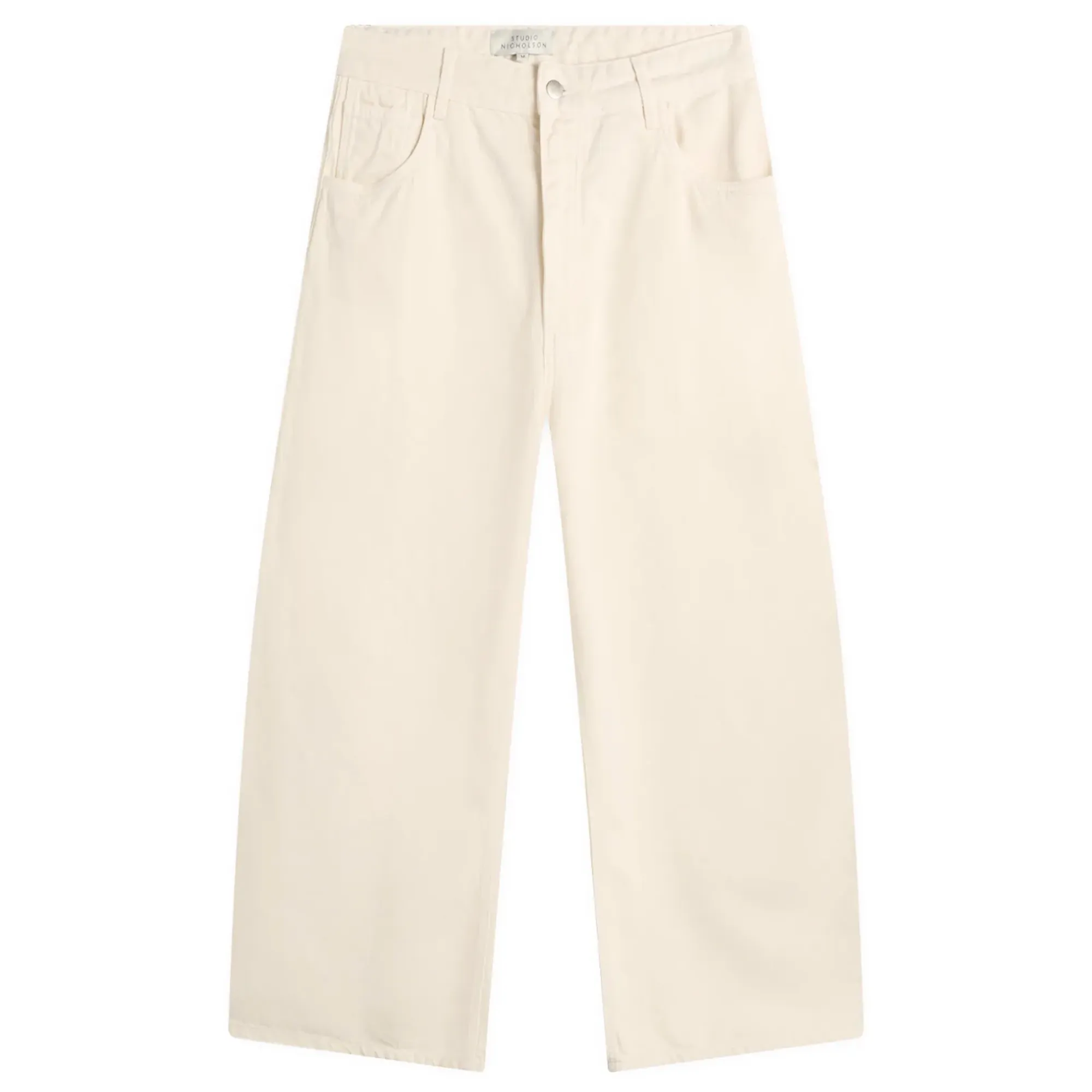 Studio Nicholson Men's Paolo 14oz Denim Volume Jean Parchment