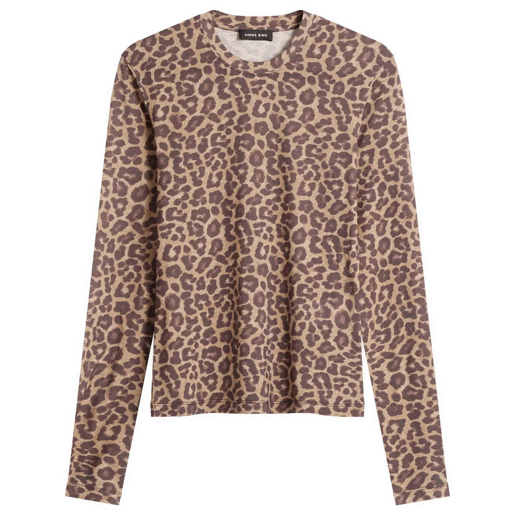 Anine Bing Women's Sylvie Long Sleeve T-Shirt Leopard
