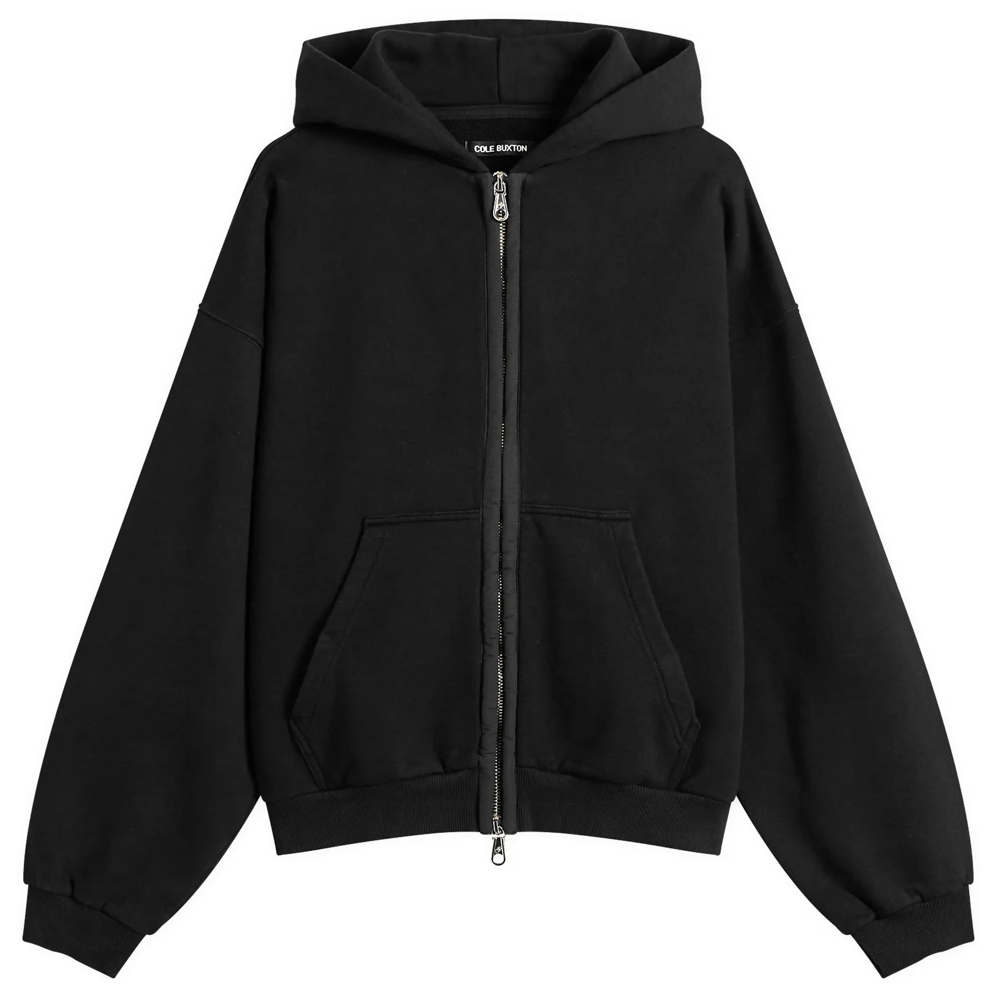 Cole Buxton Men's Nylon Tape Zipped Hoodie Vintage Black