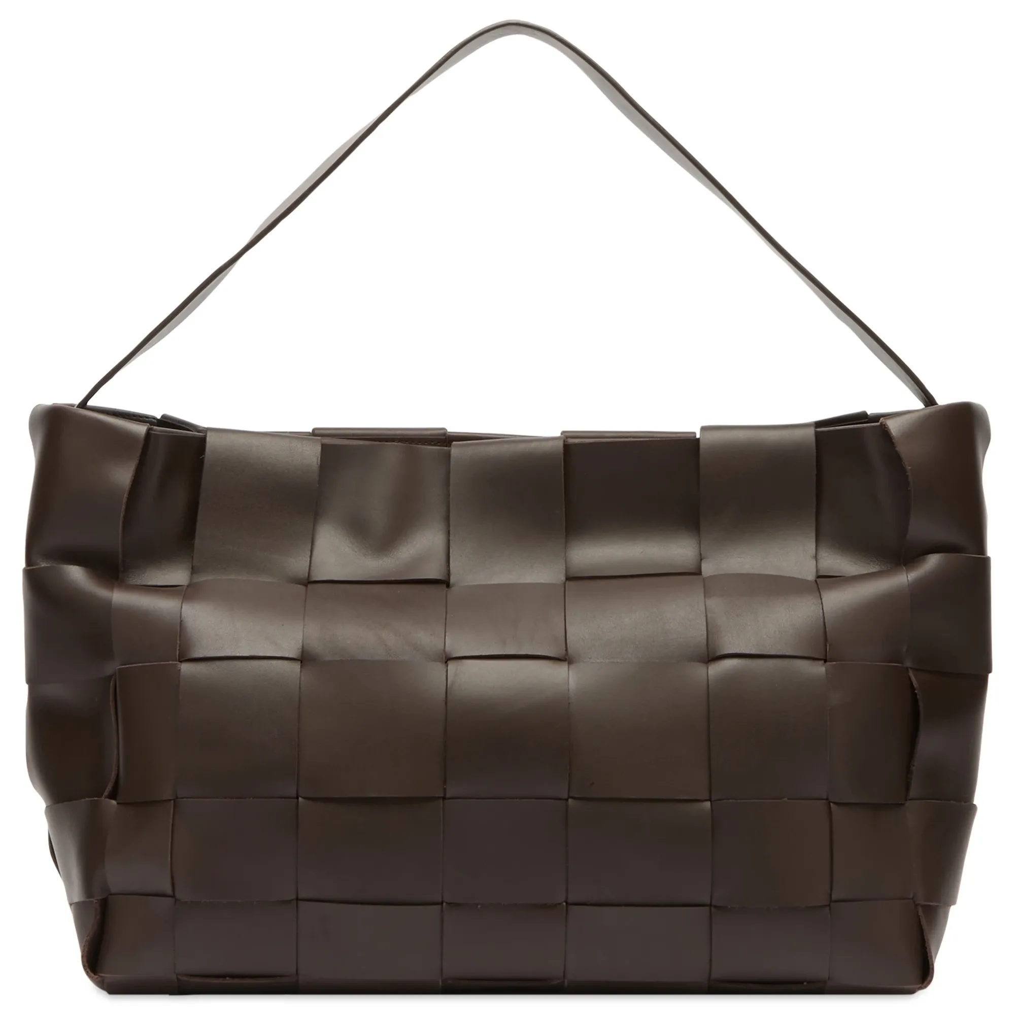 ST. Agni Women's Woven Large Tote Chocolate