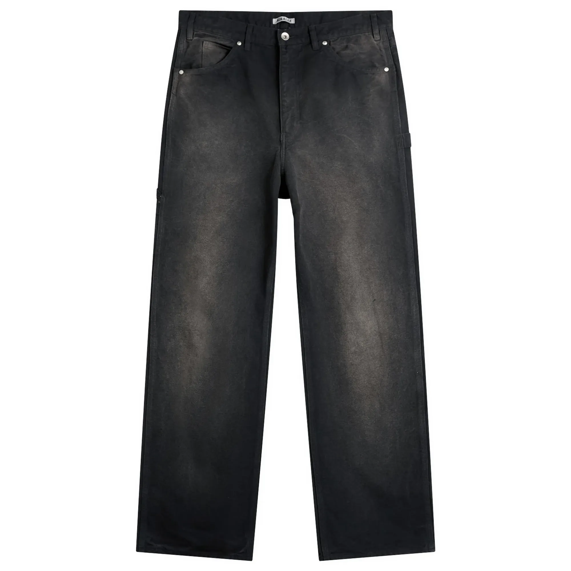 Auralee Men's Painter Pants Faded Black