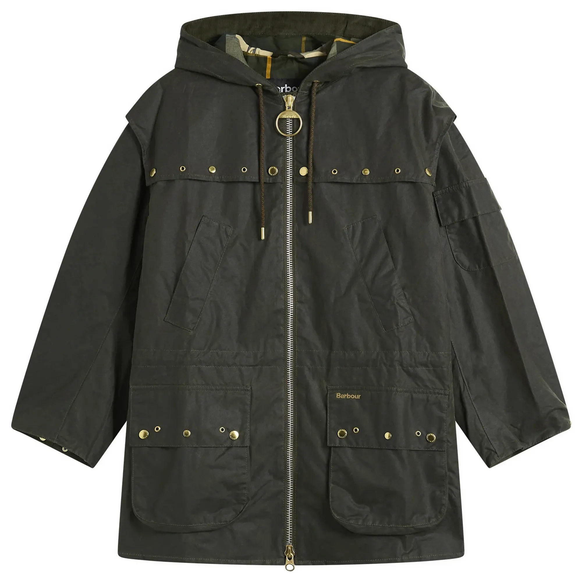 Barbour Women's Aberford Wax Jacket Archive Olive/Ancient Tartan