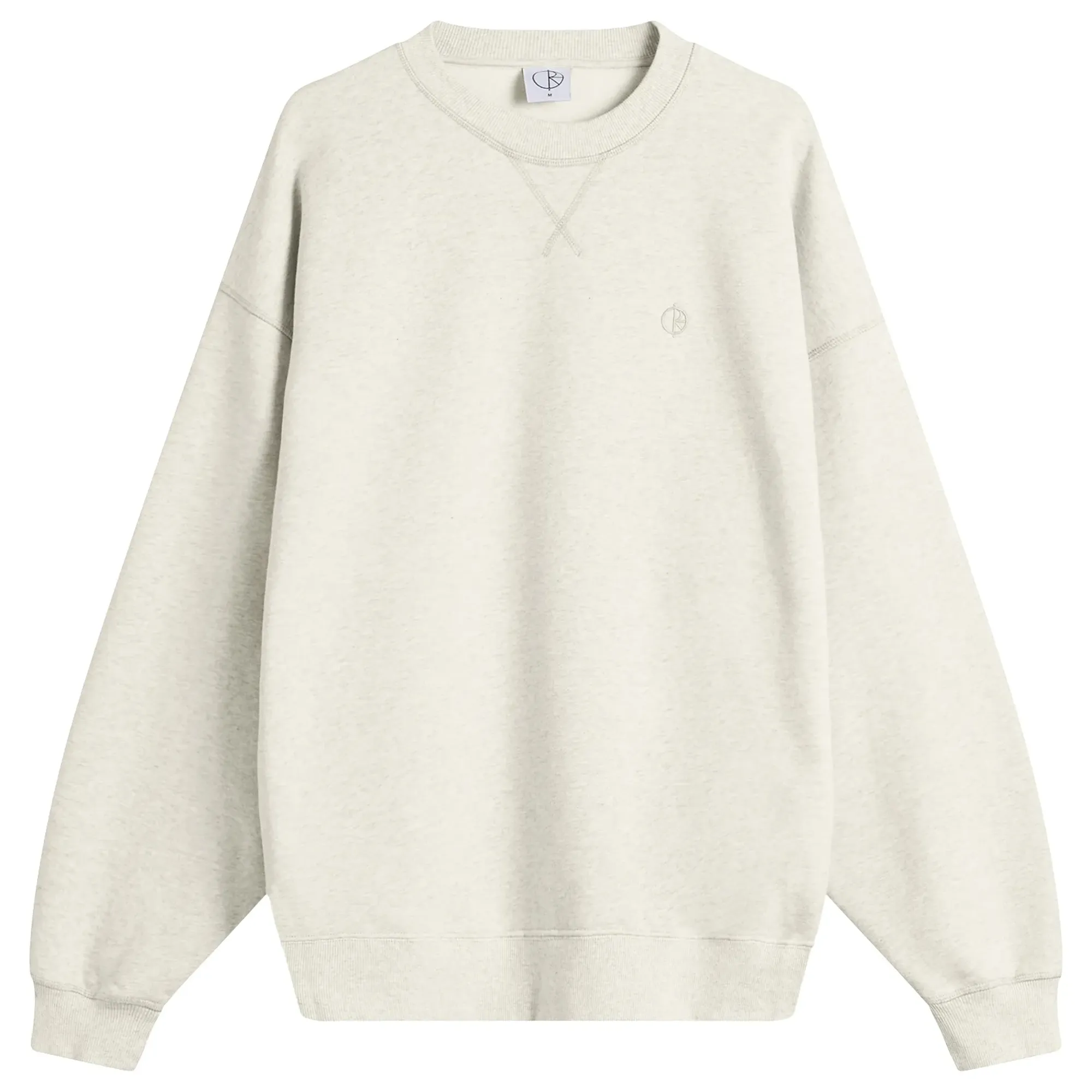 Polar Skate Co. Men's Frankie Crew Neck Sweatshirt Ivory Grey Melange