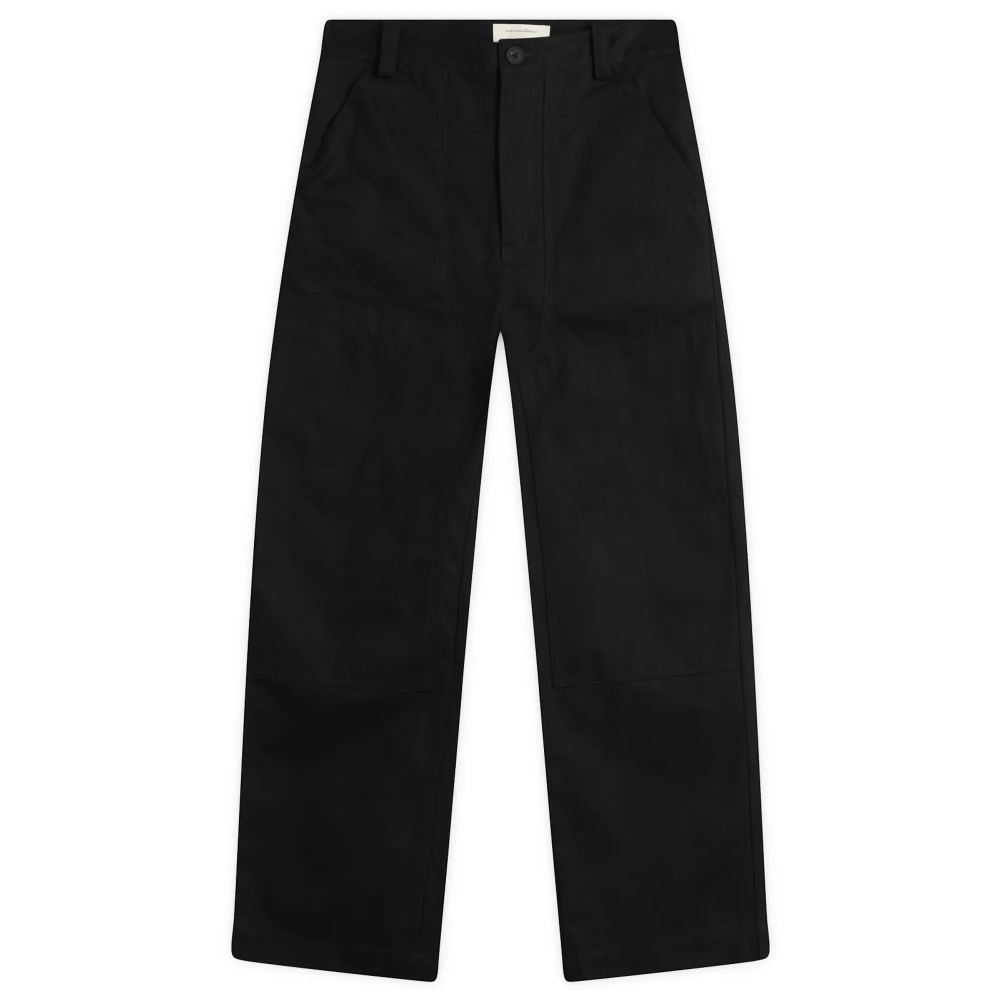 Studio Nicholson Men's Denver Cotton Canvas Workwear Pant Black