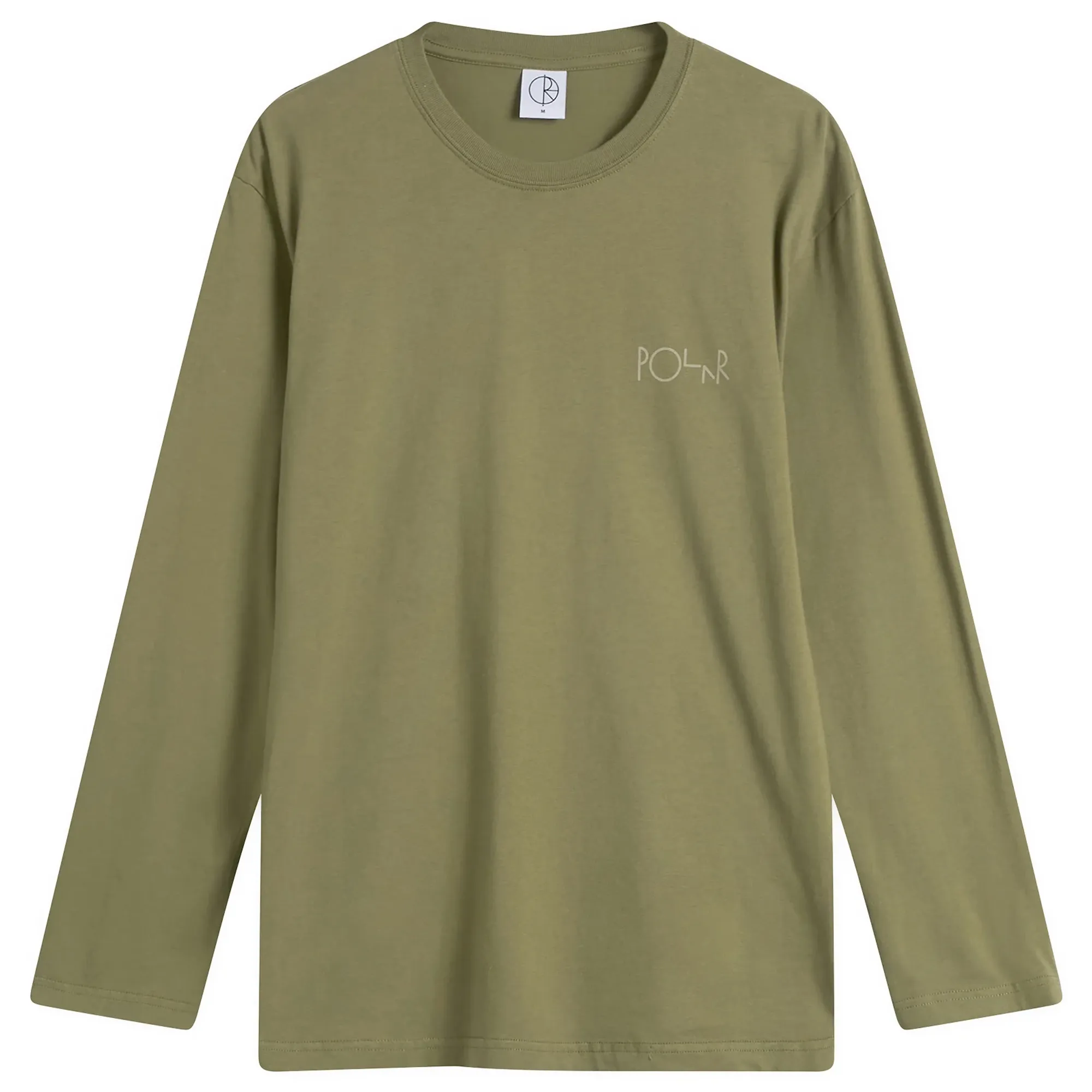 Polar Skate Co. Men's Stroke Logo Steve Long Sleeve T-Shirt Army Green