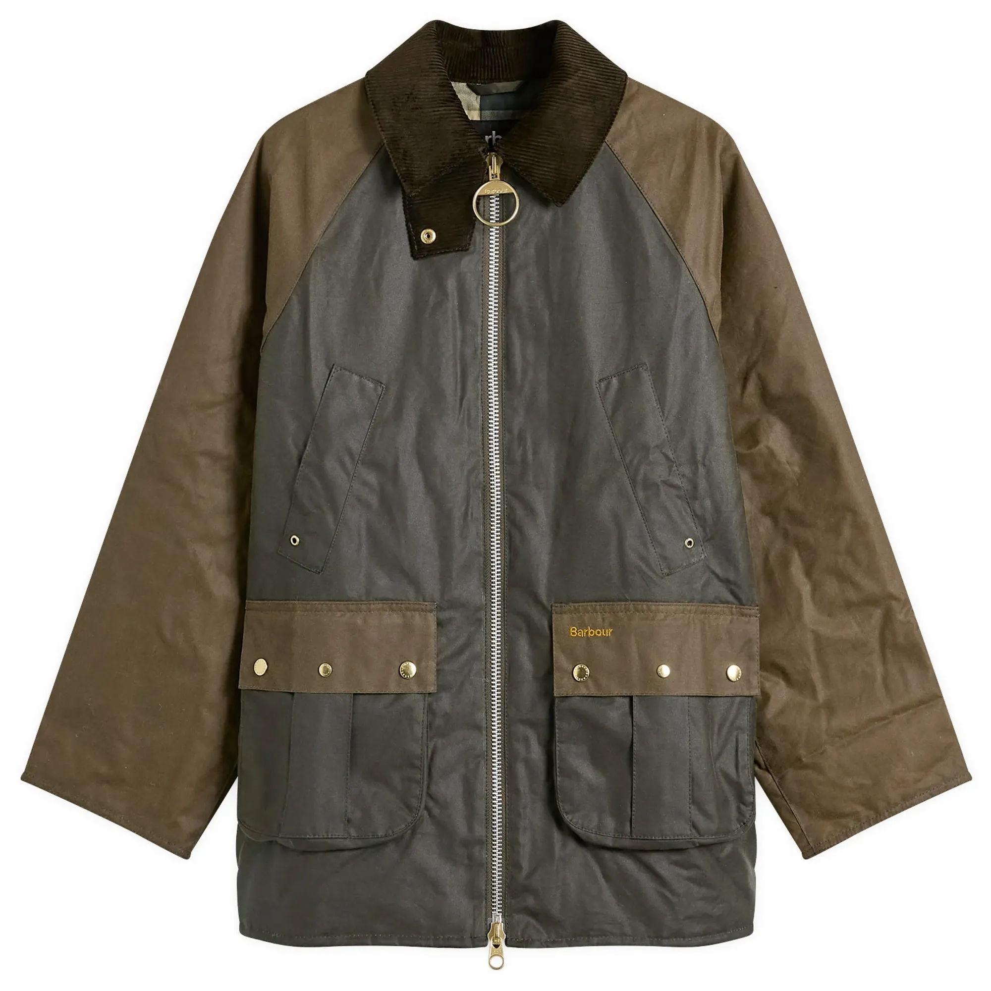 Barbour Women's Kettlewell Wax Jacket Archive Olive/Beech/Tartan