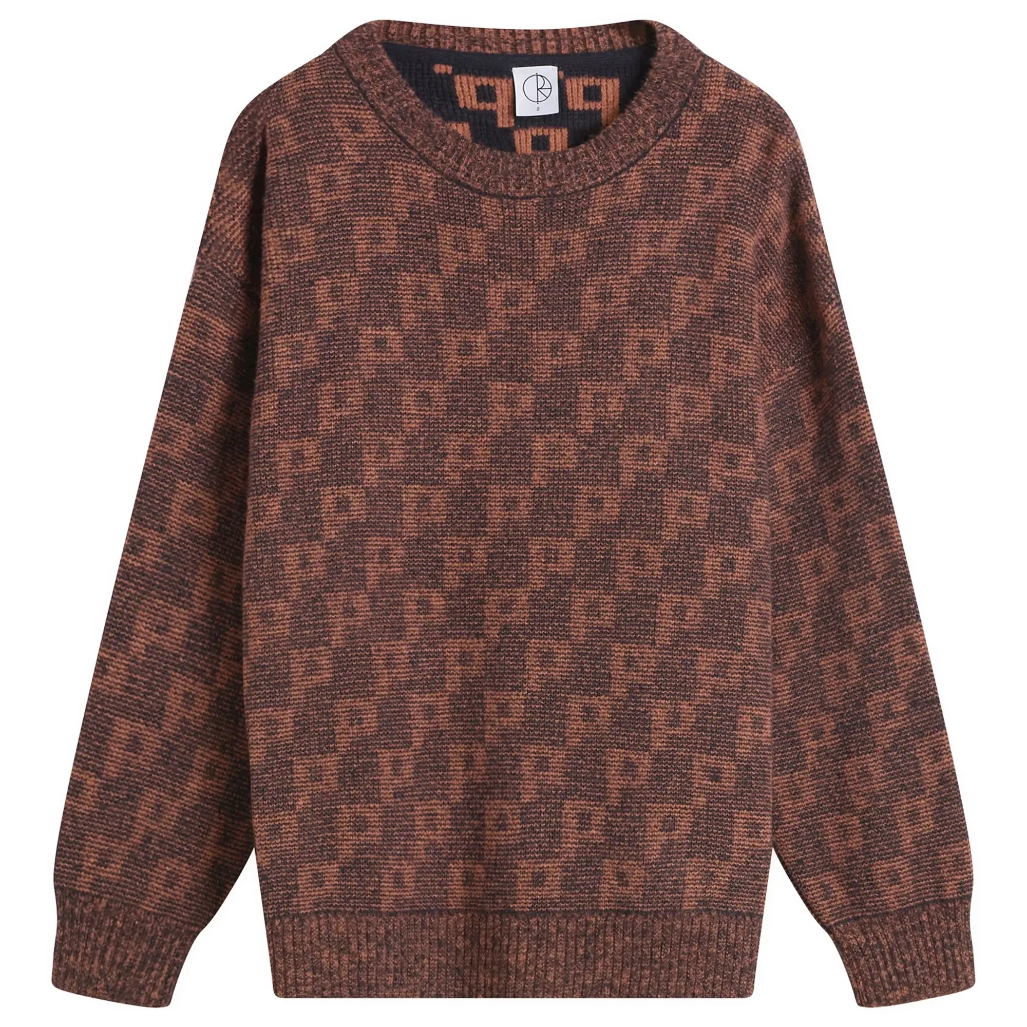 Polar Skate Co. Men's P Pattern George Jumper Navy/Orange