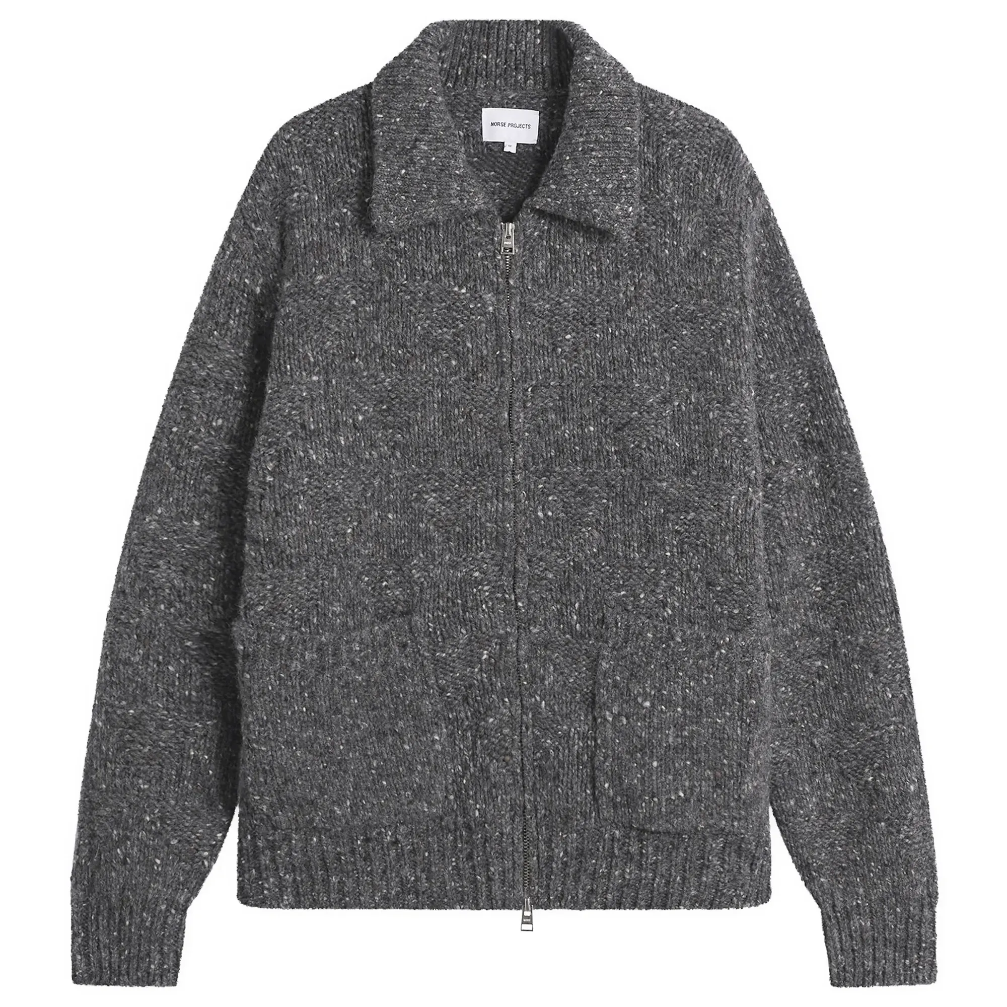 Norse Projects Men's Erik Donegal Diamond Jacket Charcoal Grey