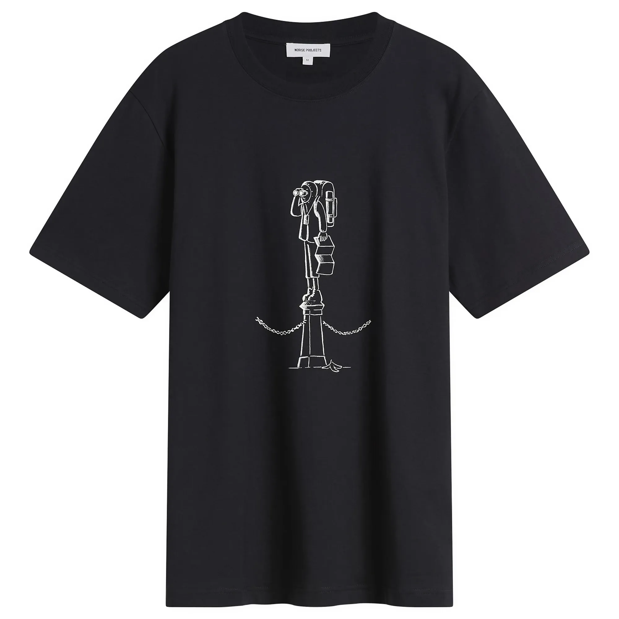 Norse Projects Men's x Daniel Frost Map Master Print T-shirt Dark Navy