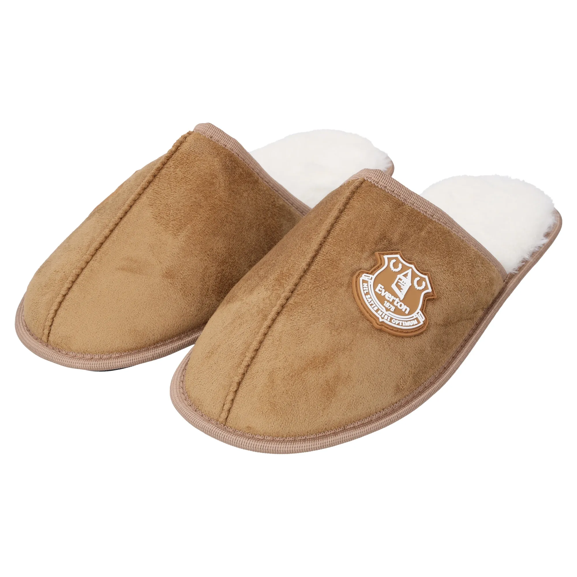 Everton Fur Lined Mule Slippers - Tan - Mens