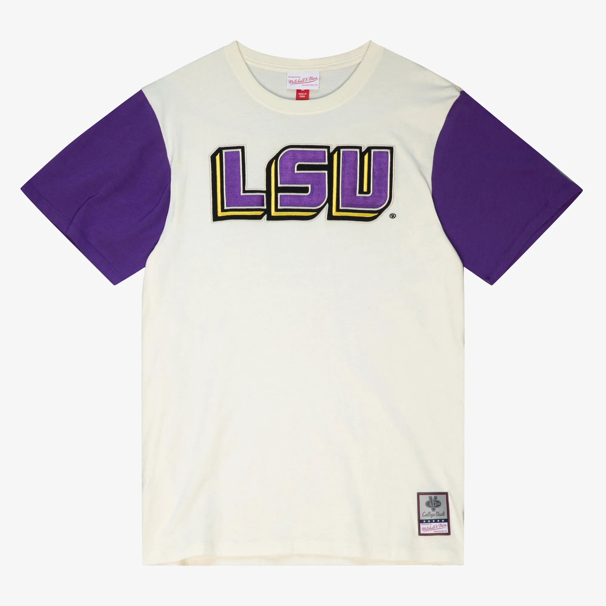 LSU Tigers Mitchell & Ness Colour Blocked T-Shirt