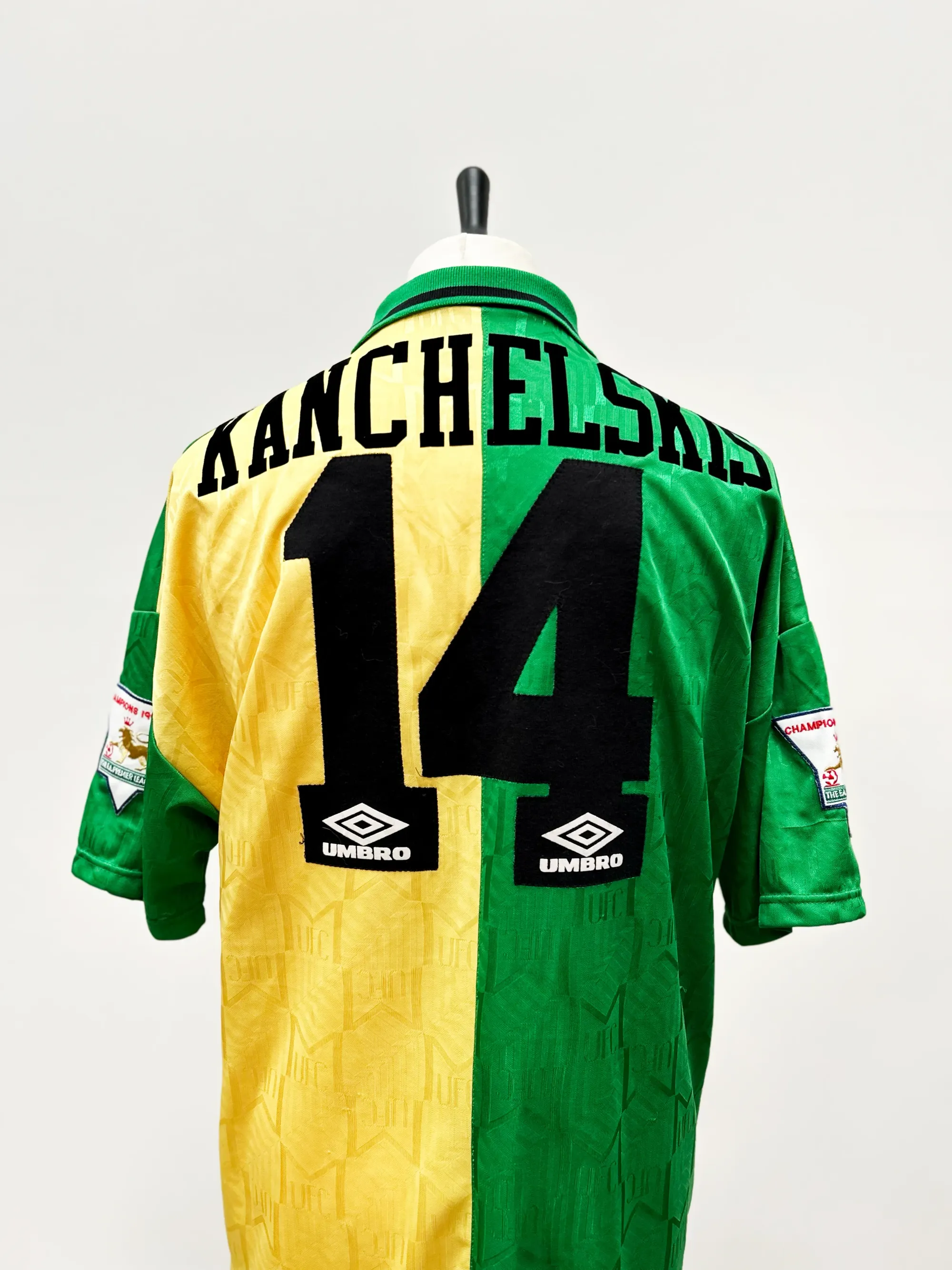 1994 MANCHESTER UNITED KANCHELSKIS #14 *MATCH PREPARED *COCA-COLA