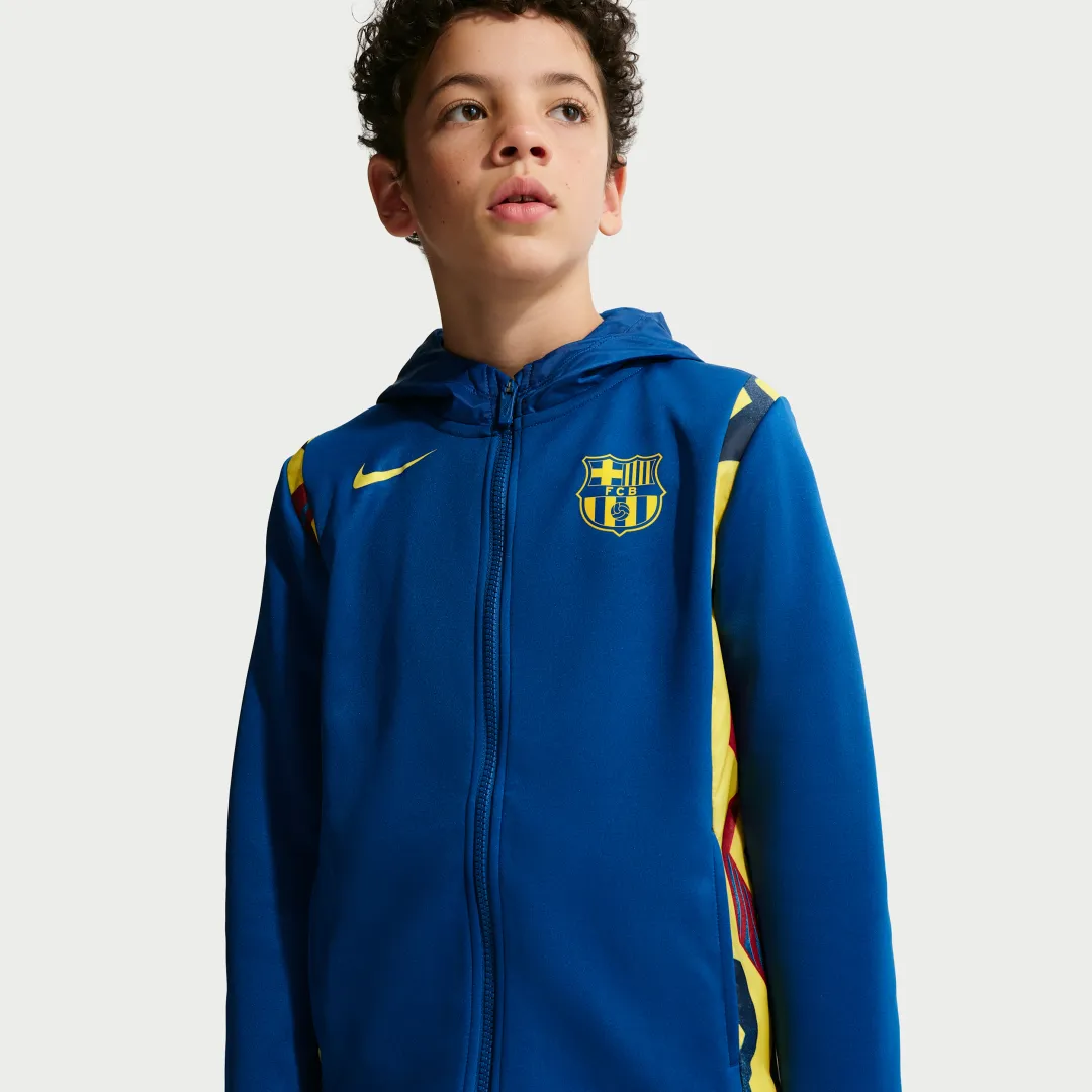 F.C. Barcelona Older Kids' Nike Football Woven Tracksuit - Blue