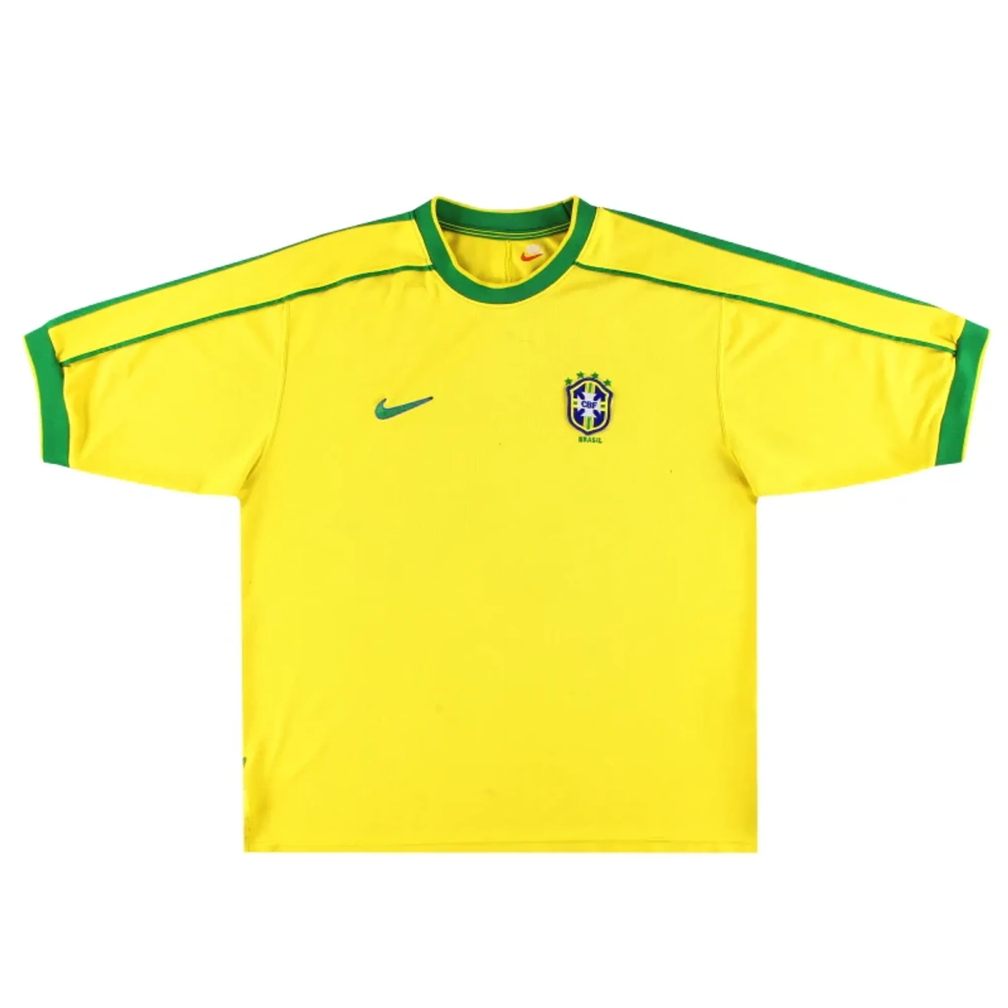 1998-00 Brazil Nike Home Shirt L - Brazil / Good 