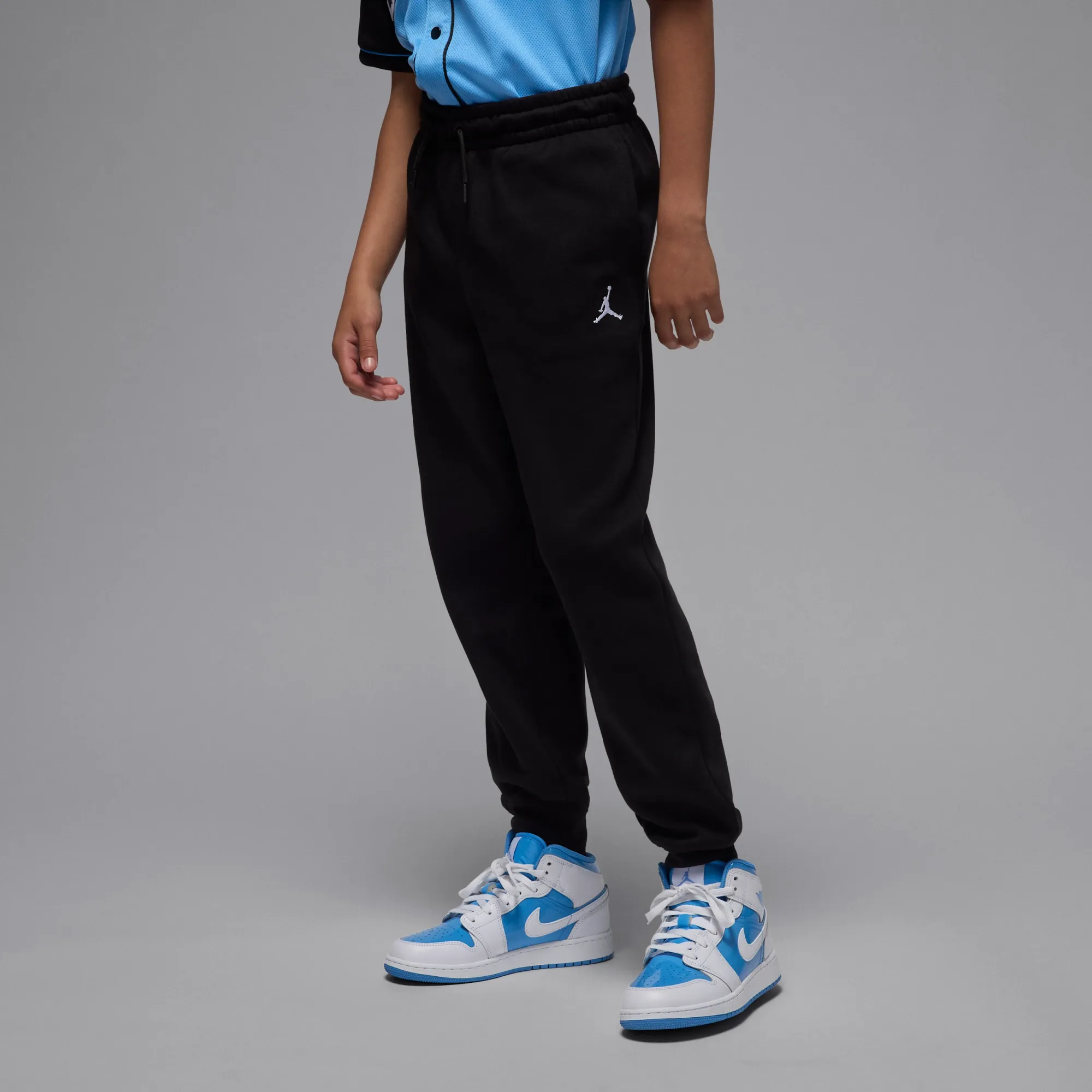 Nike Jordan Brooklyn Fleece Older Kids' Trousers - Black - Polyester/Cotton
