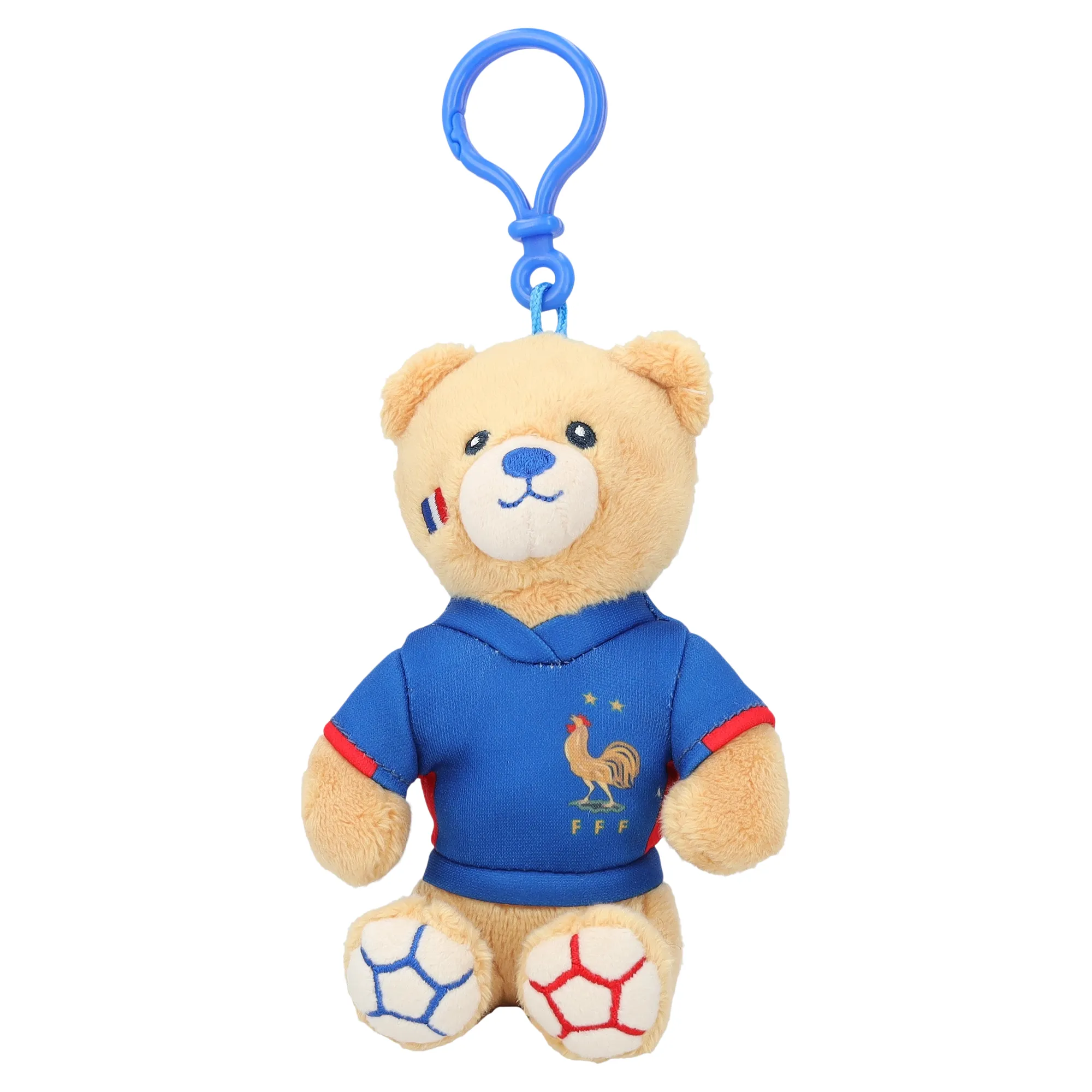 France T-Shirt Bag Clip Bear - 10cm