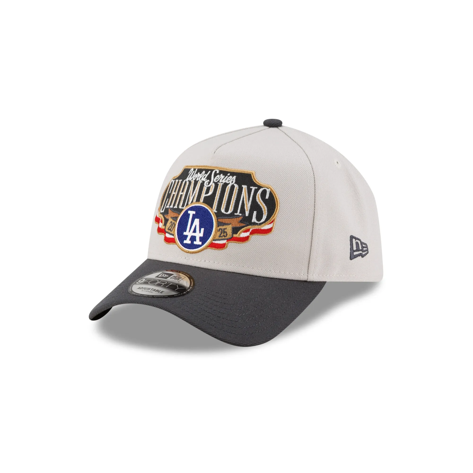 LA Dodgers MLB World Series Champions 2025 White 9FORTY A-Frame Cap New Era Cap adult unisex