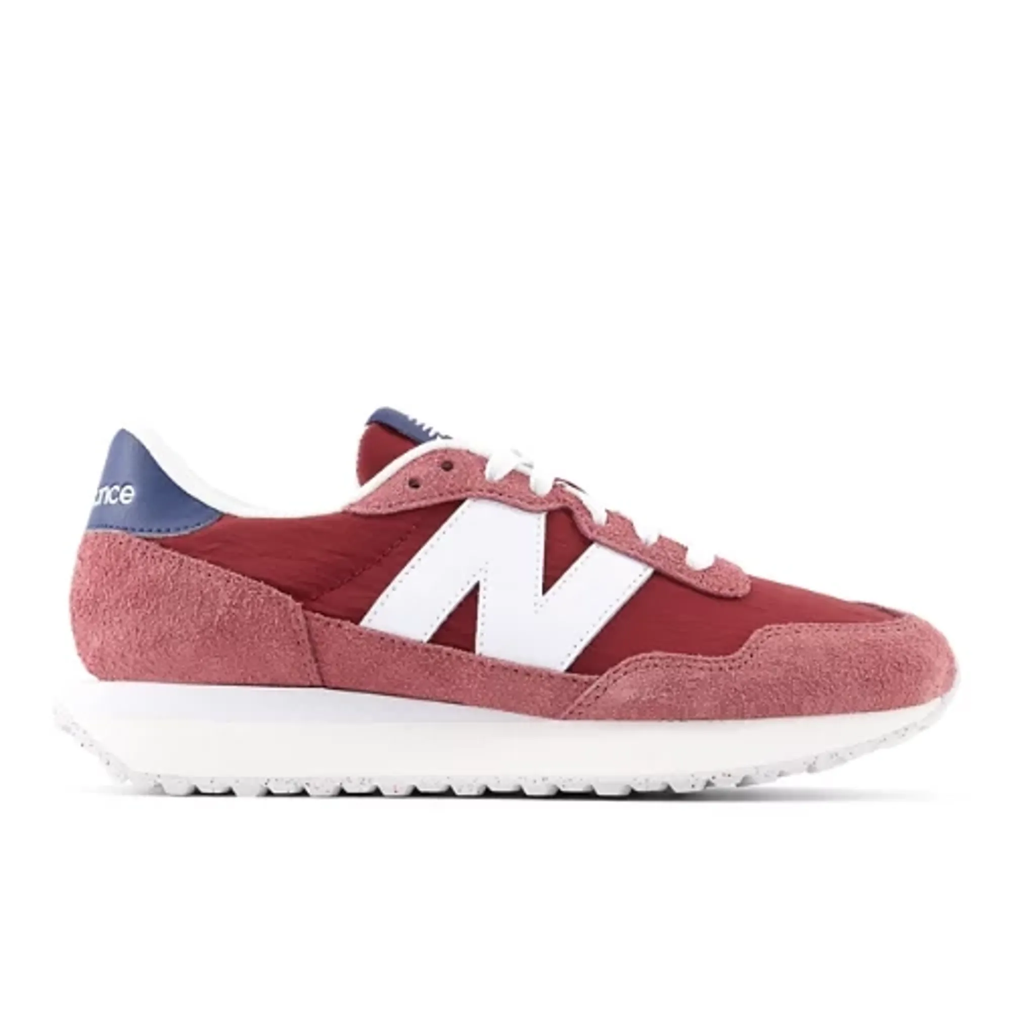 New Balance Women's 237 in Red/White Suede/Mesh